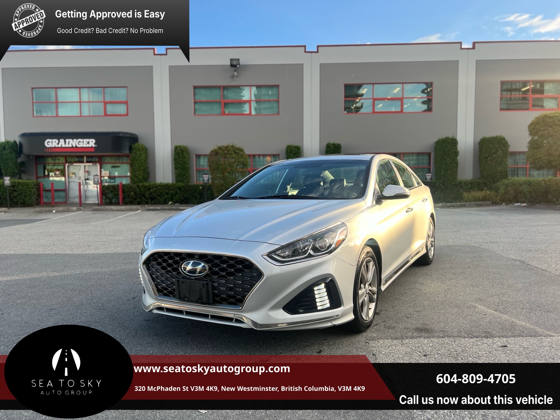 Silver 2018 Hyundai Sonata Sedan Front-Wheel Drive Automatic