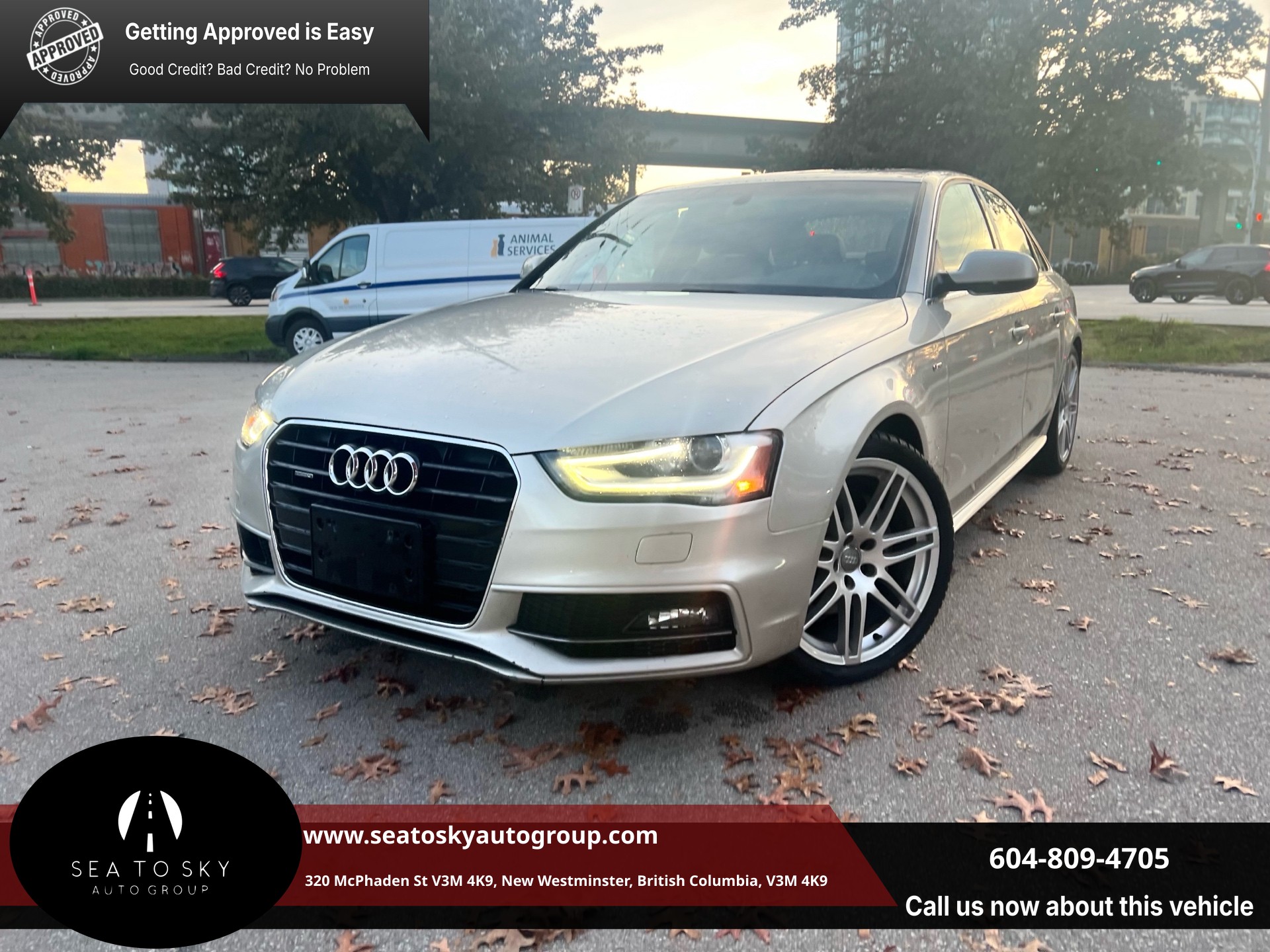 Silver 2013 Audi A4 Sedan All-Wheel Drive Automatic