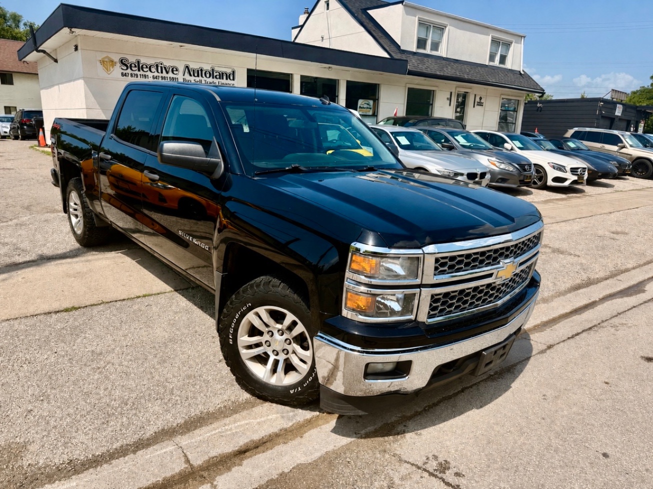 Black 2014 Chevrolet Silverado 1500 Pickup Truck Four-Wheel Drive Automatic