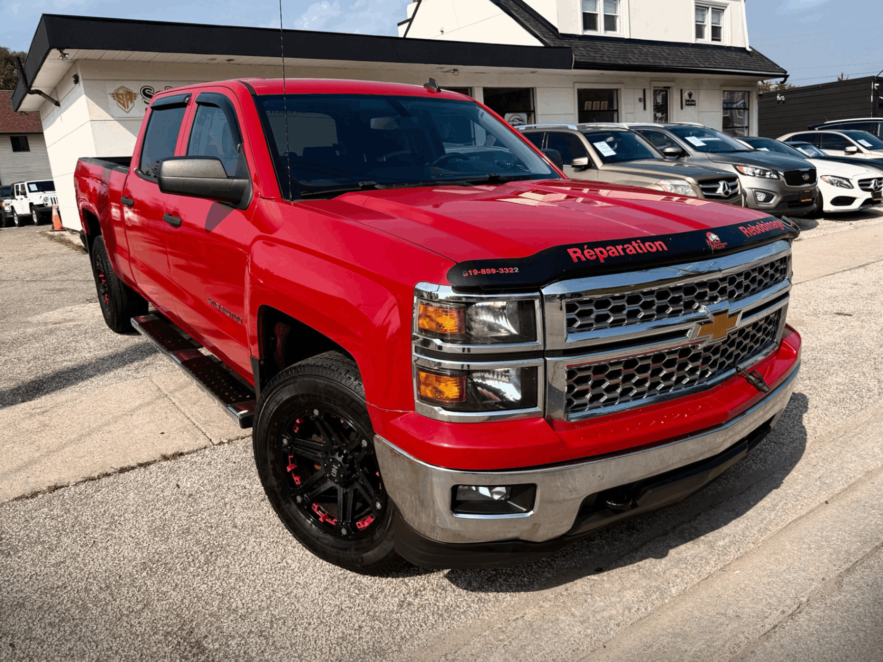 Red 2014 Chevrolet Silverado 1500 Pickup Truck Four-Wheel Drive Automatic