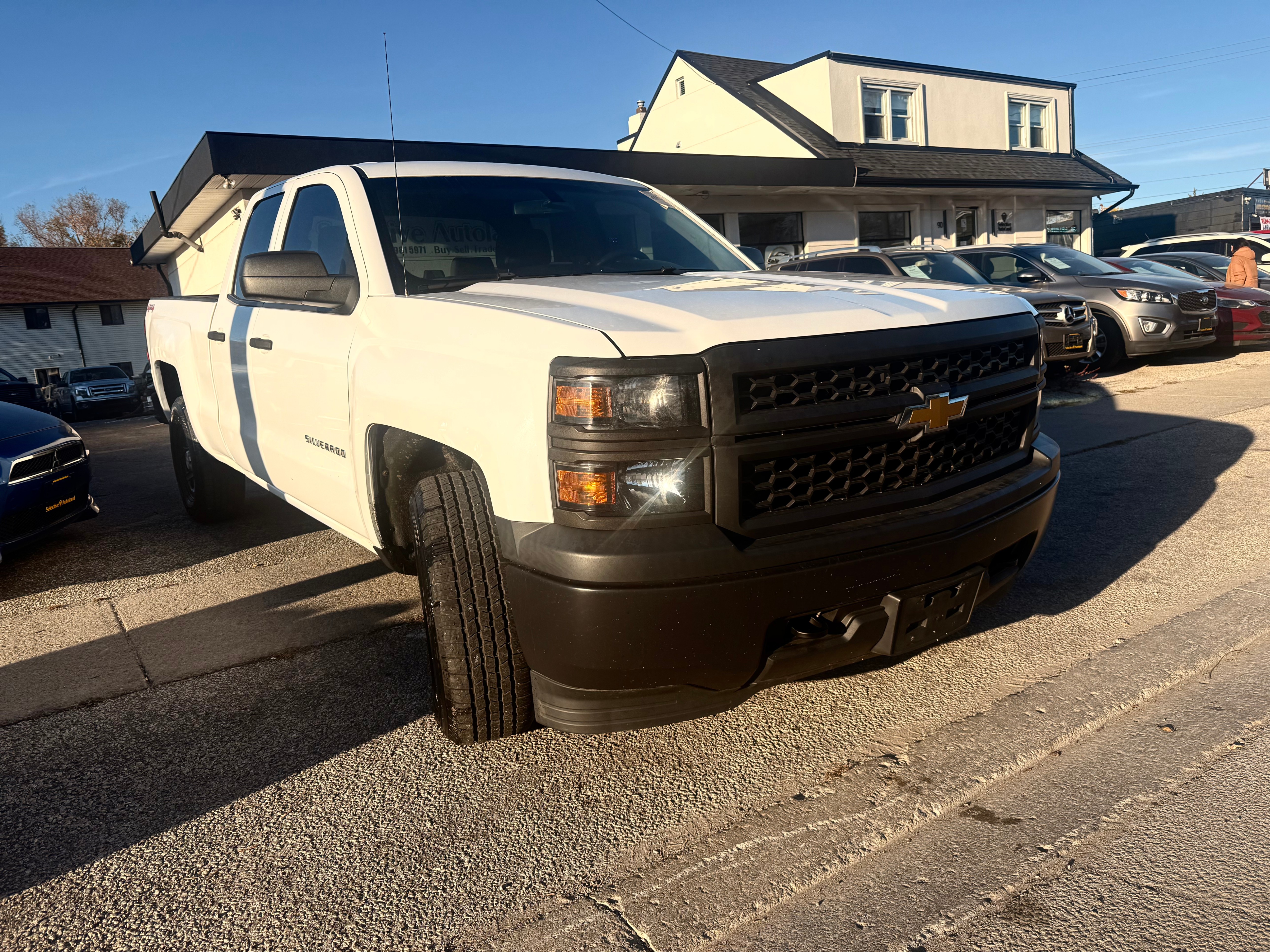 White 2014 Chevrolet Silverado 1500 Pickup Truck Four-Wheel Drive Automatic