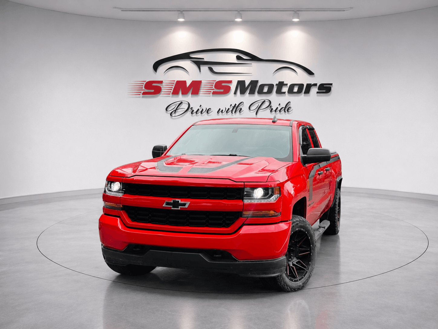 Red 2018 Chevrolet Silverado 1500 Pickup Truck Four-Wheel Drive Automatic