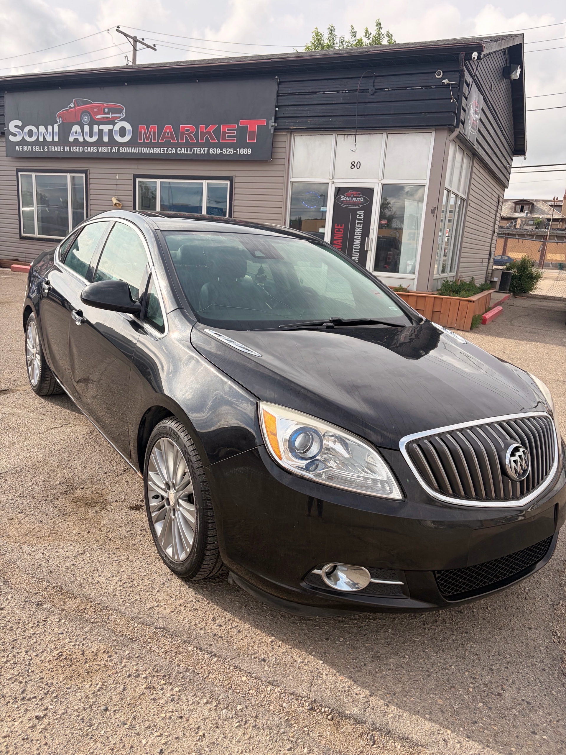 Black 2014 Buick Verano Leather FWD Sedan Front-Wheel Drive Automatic