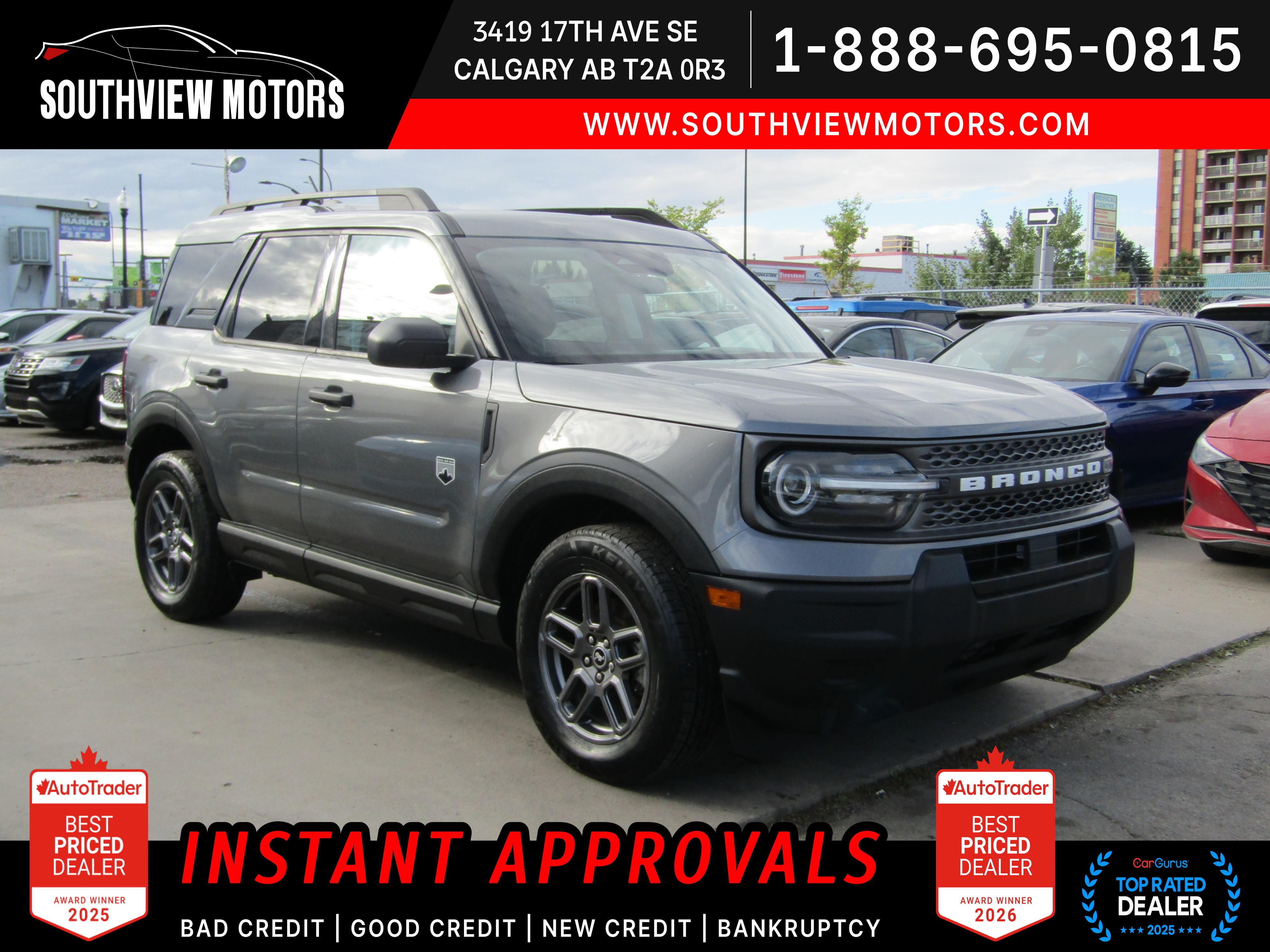 Gray 2025 Ford Bronco Sport SUV / Crossover All-Wheel Drive Automatic