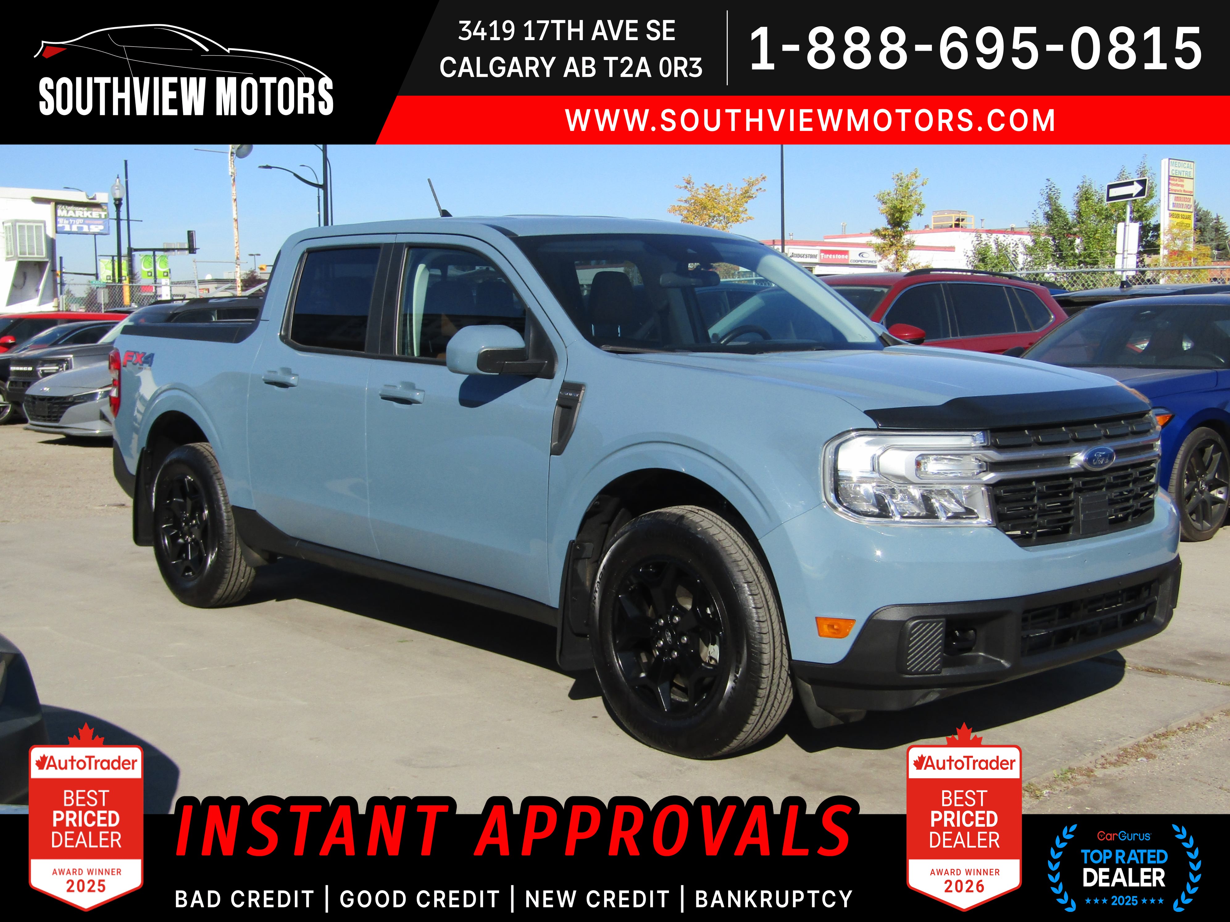 Blue 2023 Ford Maverick Pickup Truck All-Wheel Drive Automatic