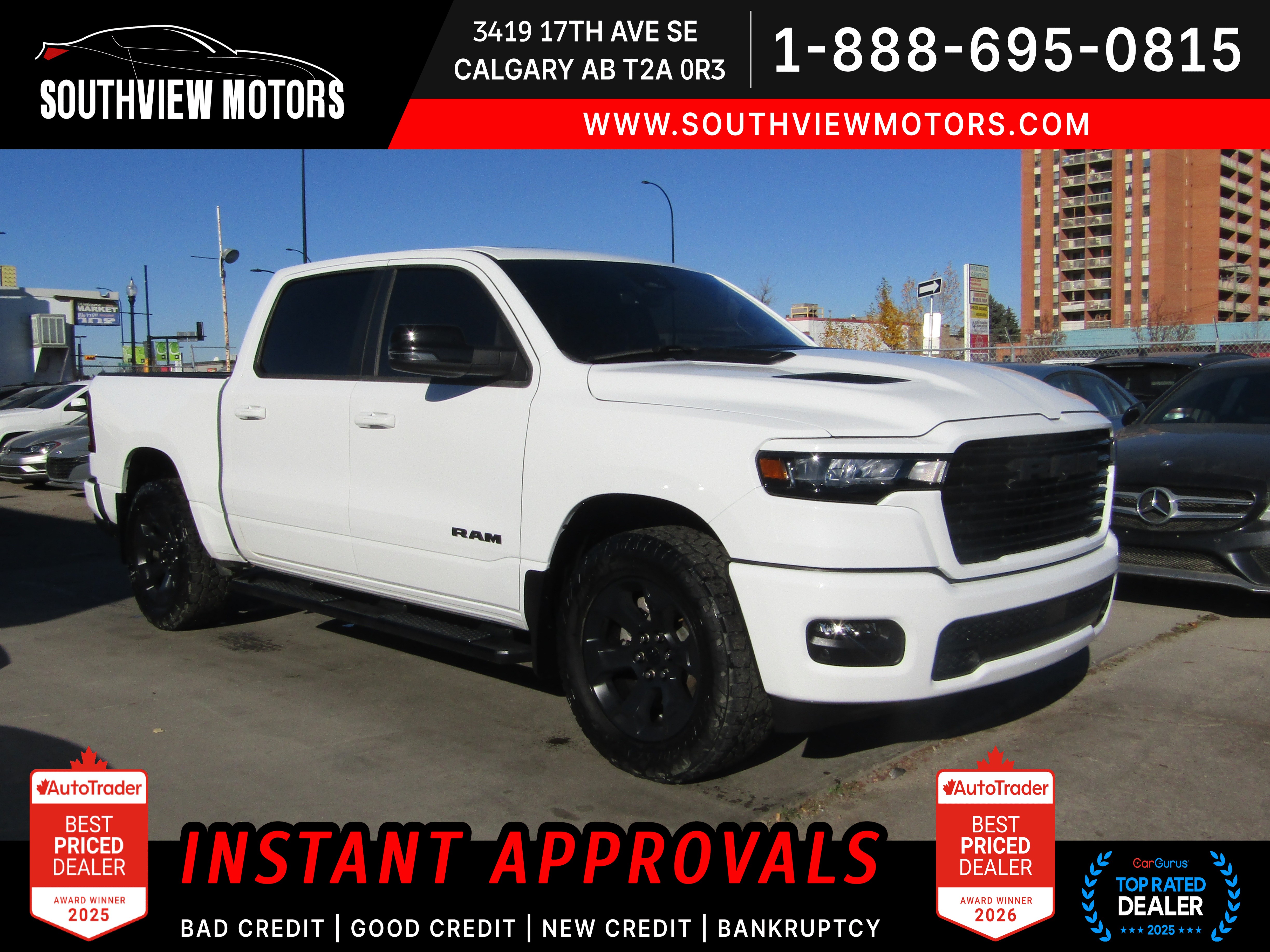 White 2025 RAM 1500 Pickup Truck  Automatic