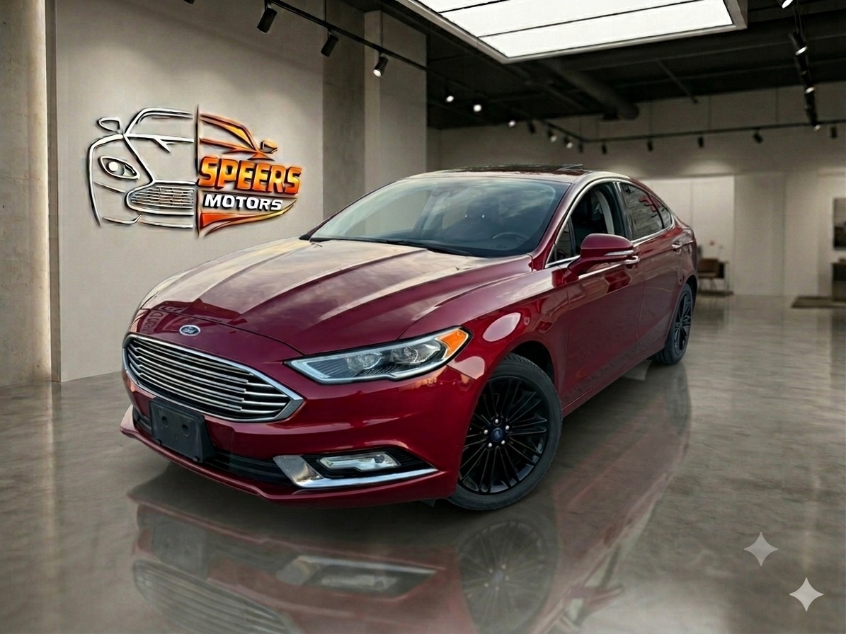 Red 2017 Ford Fusion Sedan Front-Wheel Drive Automatic