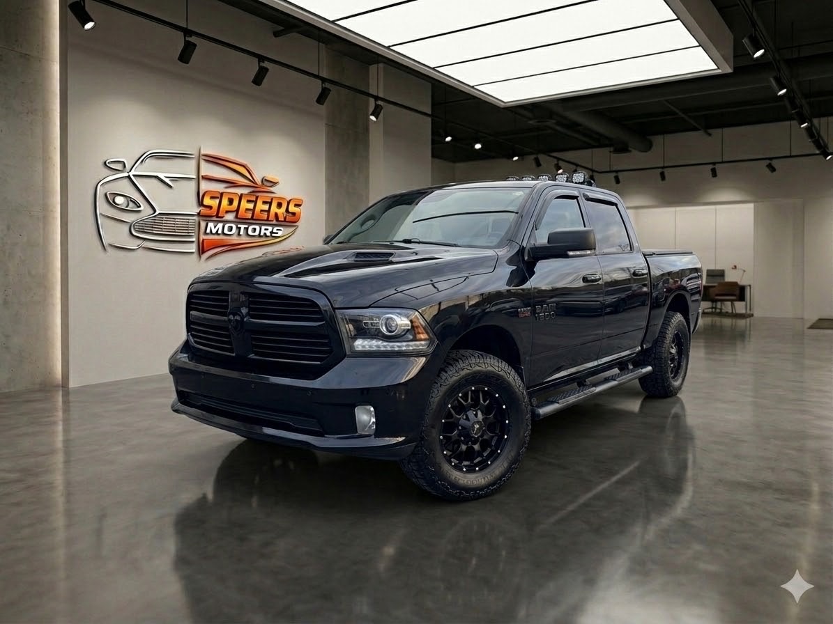 Black 2017 RAM 1500 Pickup Truck Four-Wheel Drive Automatic