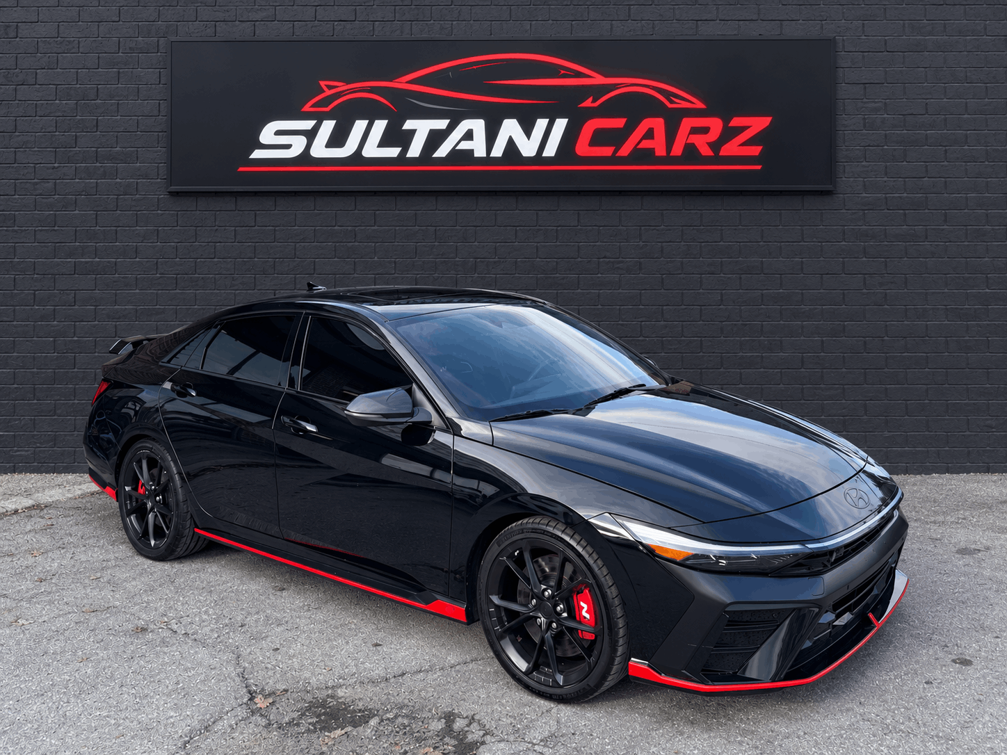 Black 2025 Hyundai Elantra N Sedan Front-Wheel Drive Automatic
