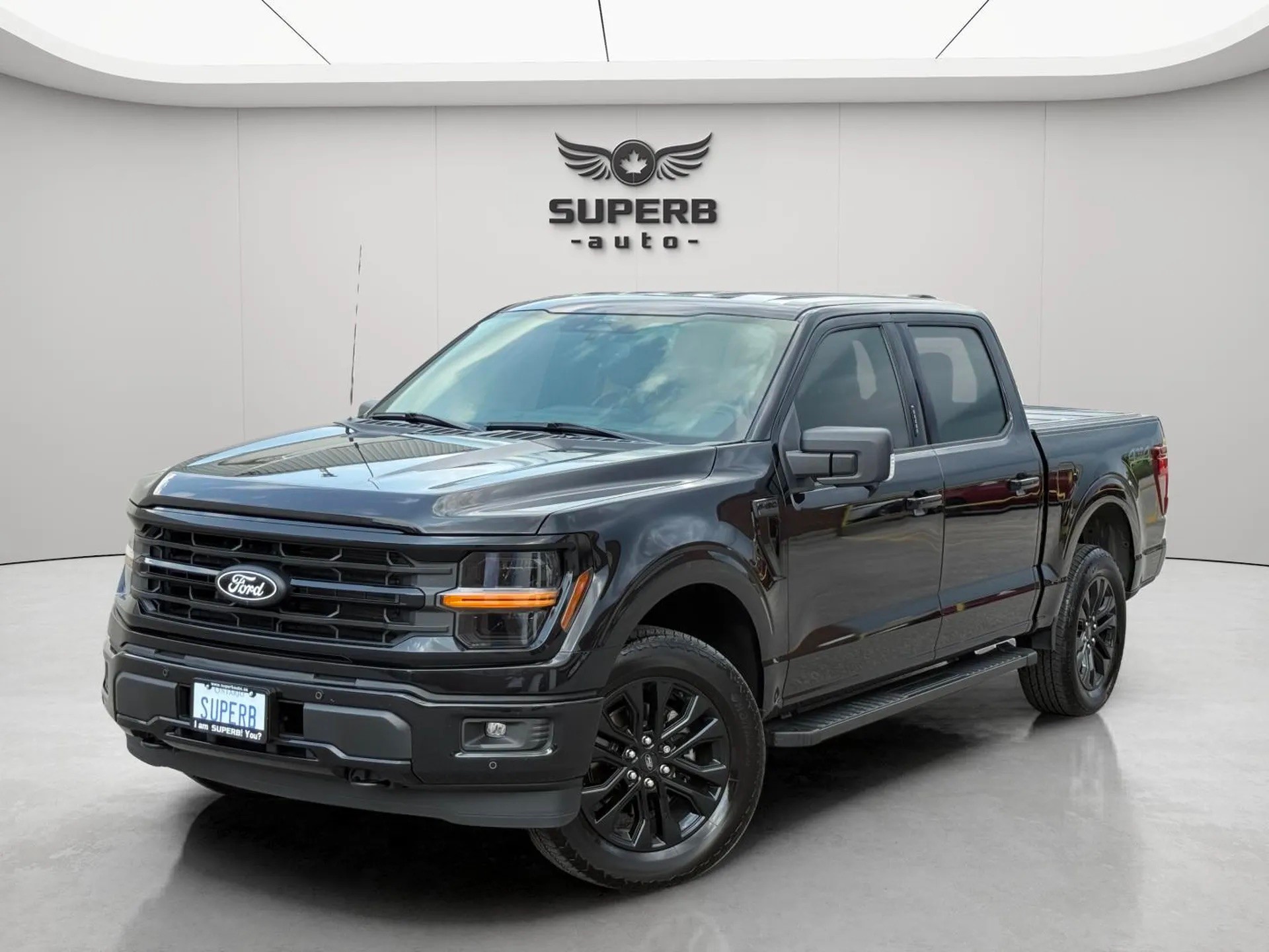 Black 2024 Ford F-150 Pickup Truck Four-Wheel Drive Automatic