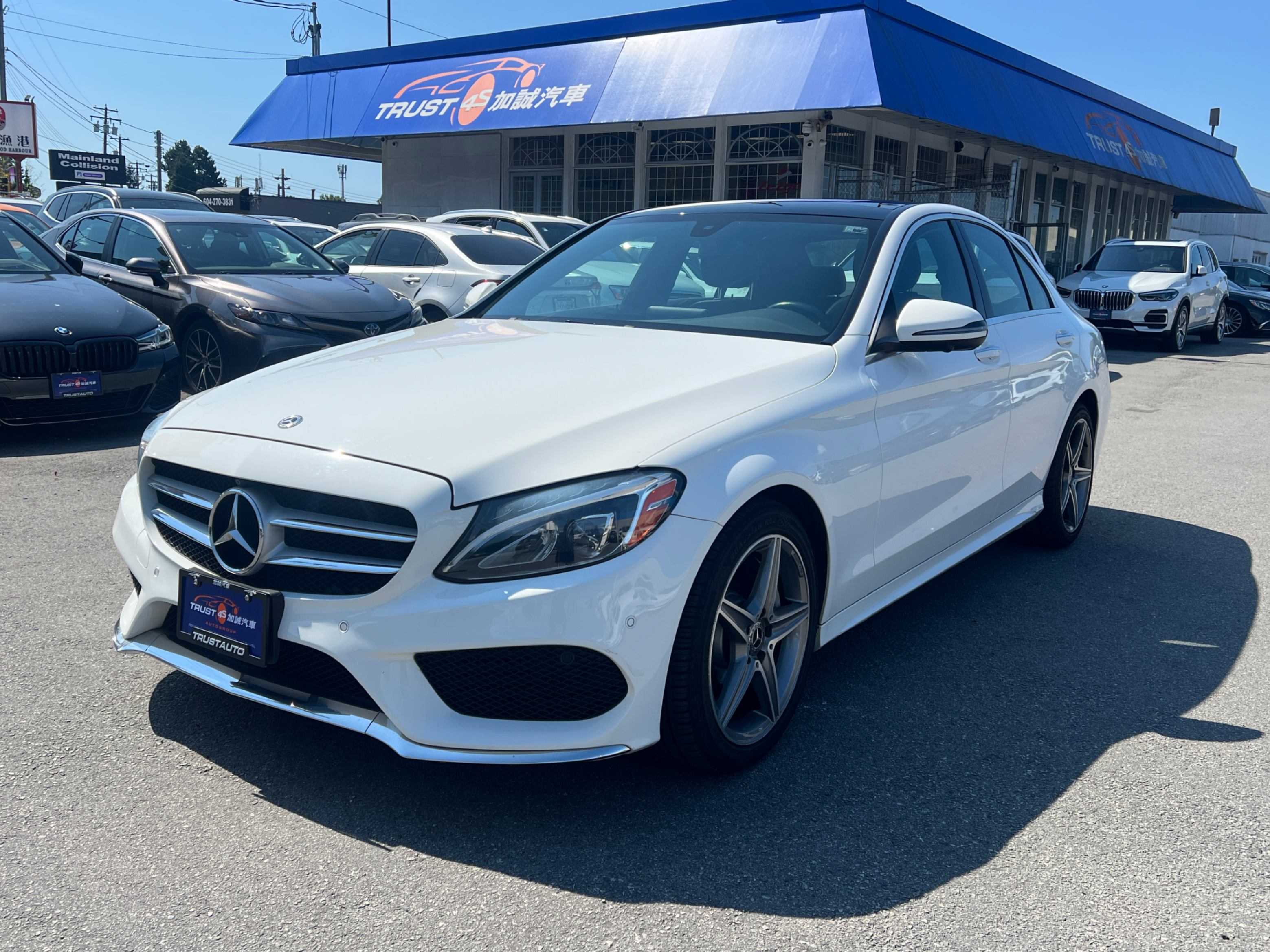 White 2018 Mercedes-Benz C-Class Sedan All-Wheel Drive Automatic