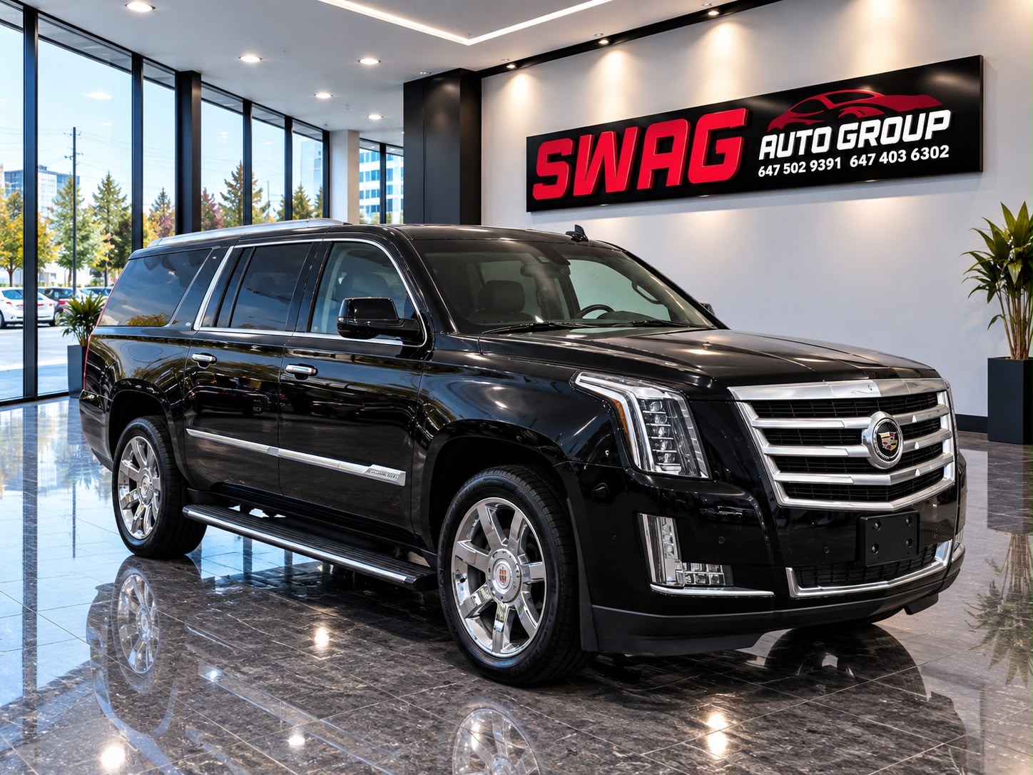 Black 2015 Cadillac Escalade ESV SUV / Crossover Four-Wheel Drive Automatic
