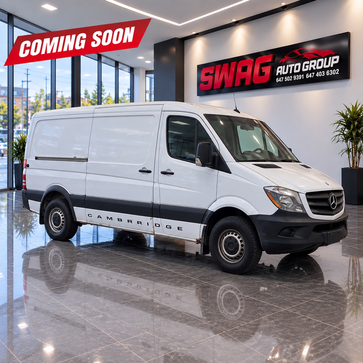 White 2015 Mercedes-Benz Sprinter Cargo Van 4X2 Automatic