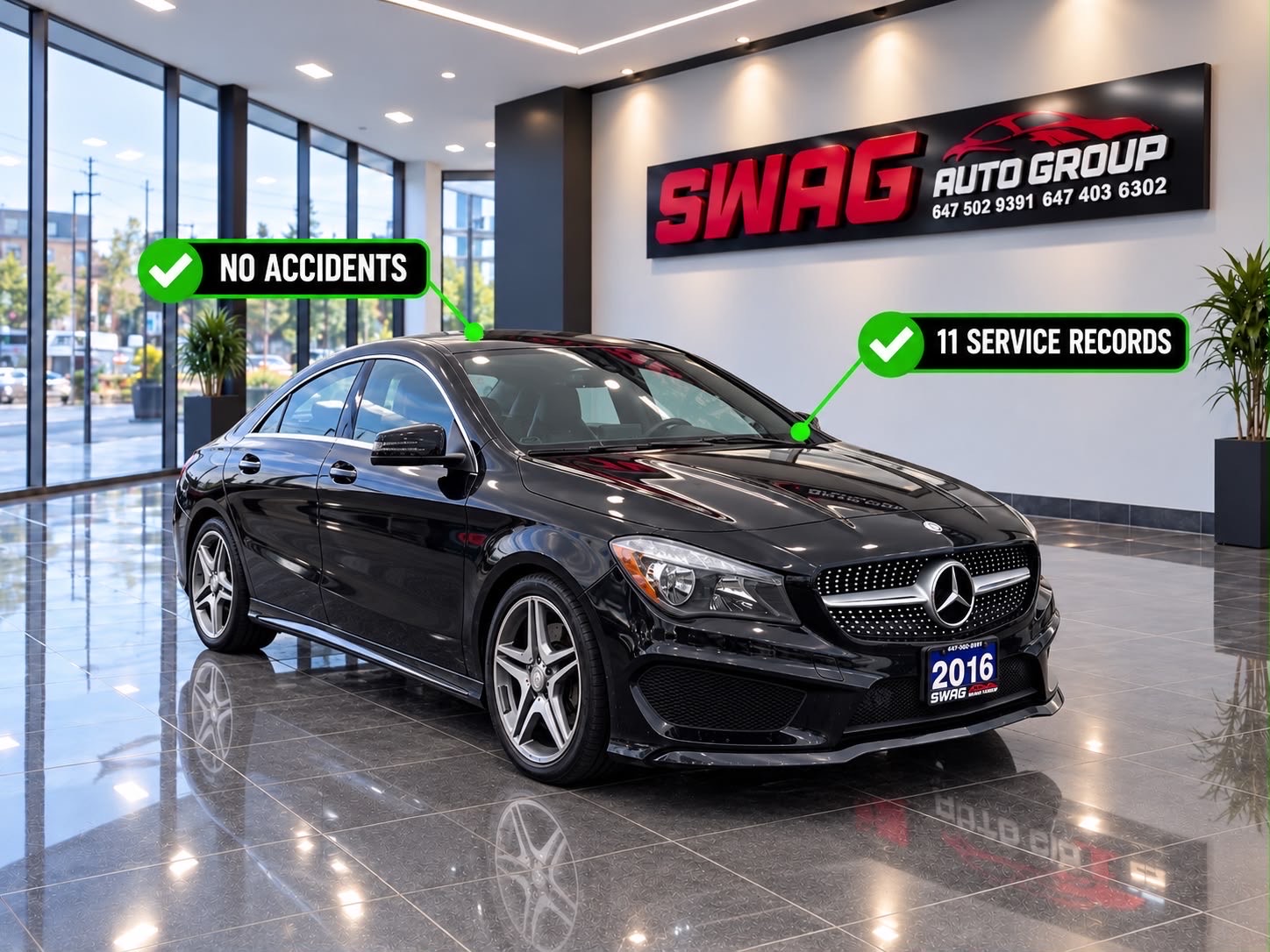 Black 2016 Mercedes-Benz CLA Sedan All-Wheel Drive Automatic
