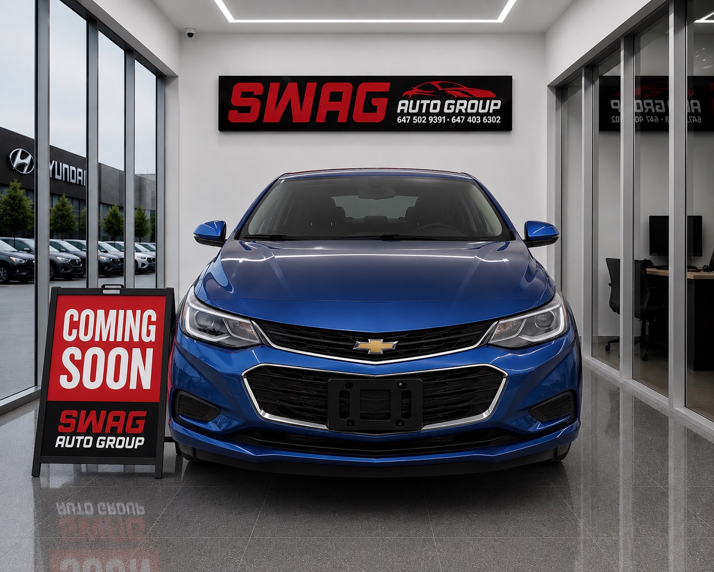 Blue 2017 Chevrolet Cruze Sedan Front-Wheel Drive Automatic