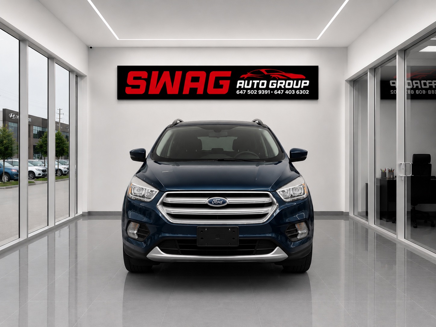 Blue 2018 Ford Escape SEL AWD SUV / Crossover All-Wheel Drive Automatic