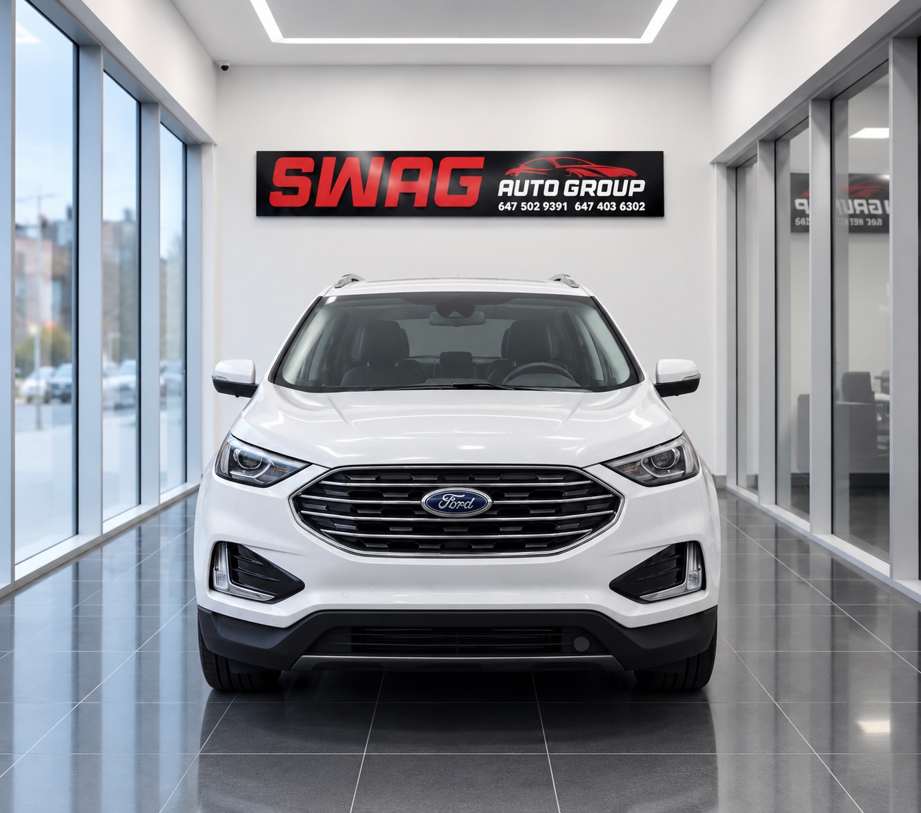 White 2019 Ford Edge SUV / Crossover Front-Wheel Drive Automatic