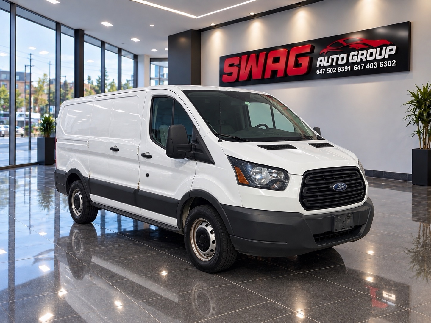 White 2019 Ford Transit Cargo Van Rear-Wheel Drive Automatic