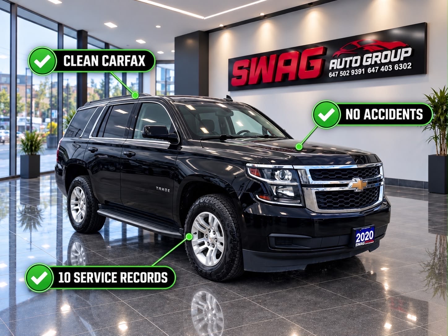 Black 2020 Chevrolet Tahoe SUV / Crossover Four-Wheel Drive Automatic