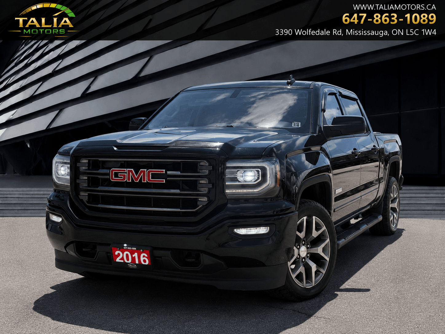 Black 2016 GMC Sierra 1500 Pickup Truck Four-Wheel Drive Automatic