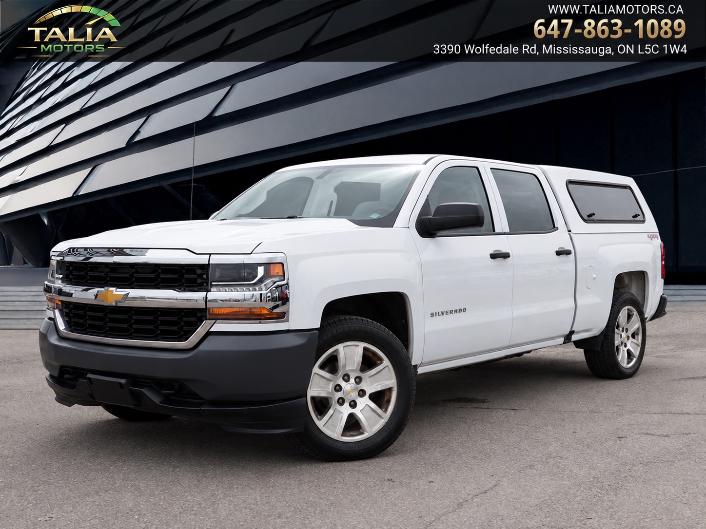 White 2017 Chevrolet Silverado 1500 Pickup Truck Four-Wheel Drive Automatic
