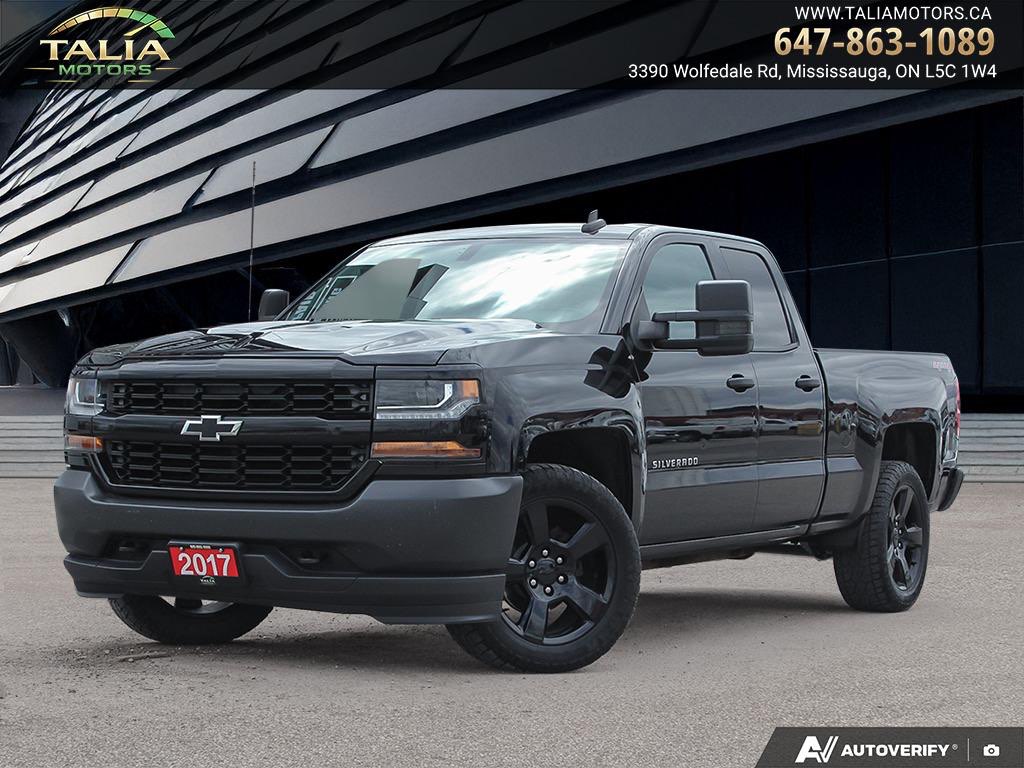 Black 2017 Chevrolet Silverado 1500 Work Truck Double Cab 4WD Pickup Truck Four-Wheel Drive Automatic