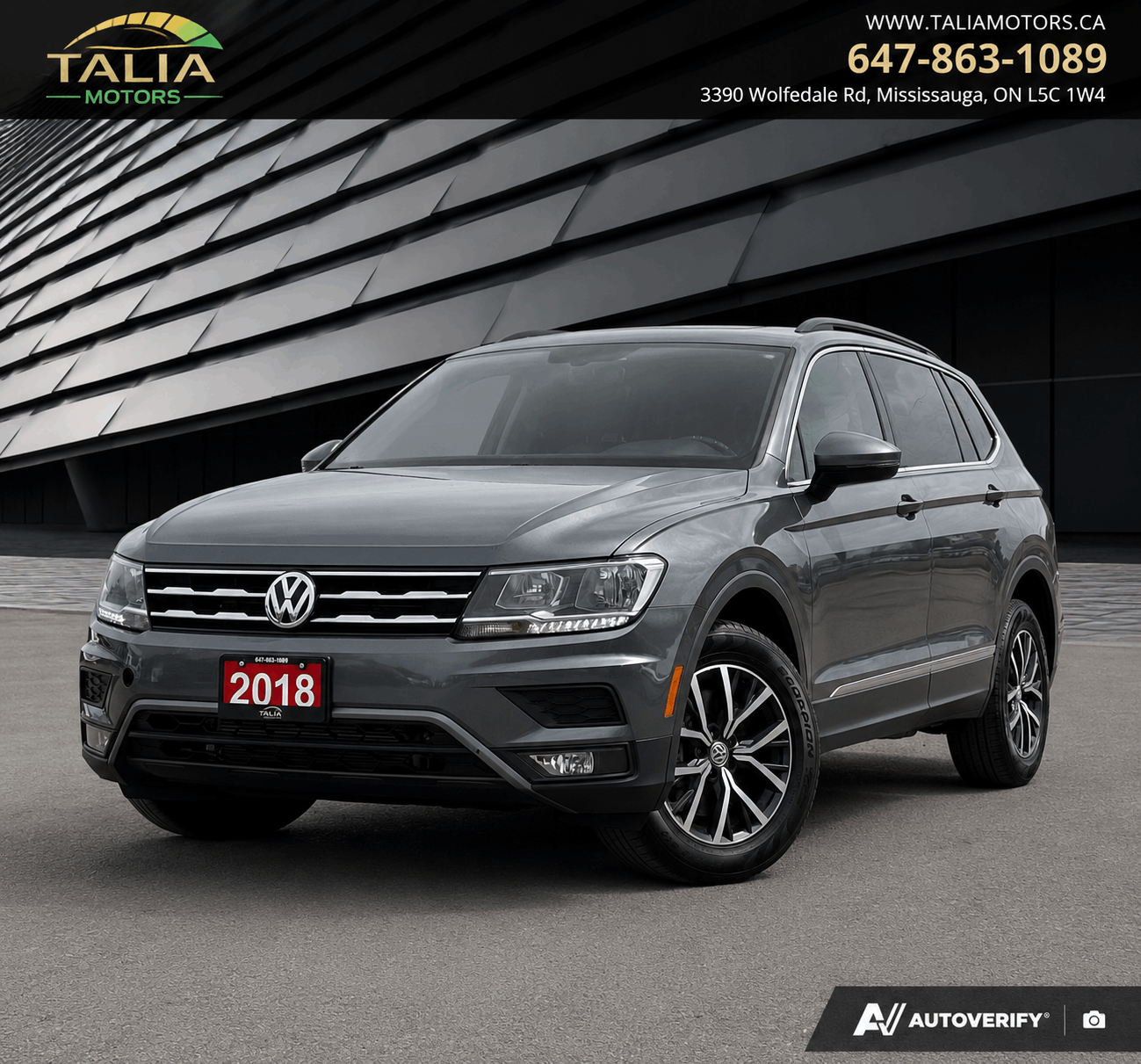 Gray 2018 Volkswagen Tiguan SUV / Crossover Automatic