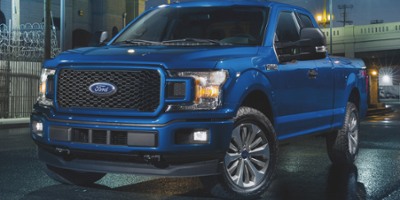 Blue 2018 Ford F-150 Pickup Truck Four-Wheel Drive Automatic