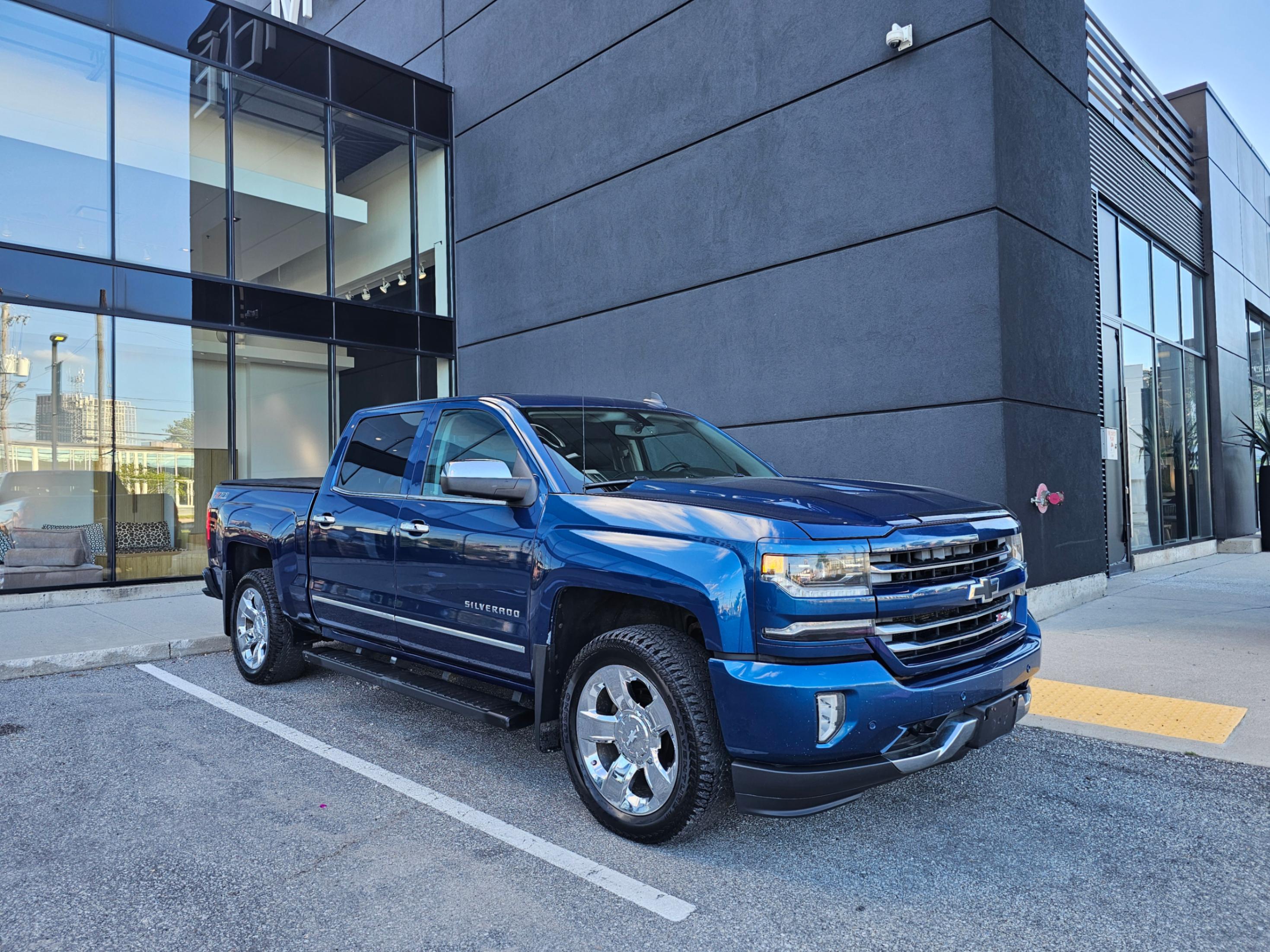 Blue 2016 Chevrolet Silverado 1500 LTZ Crew Cab 4WD Pickup Truck Four-Wheel Drive Automatic