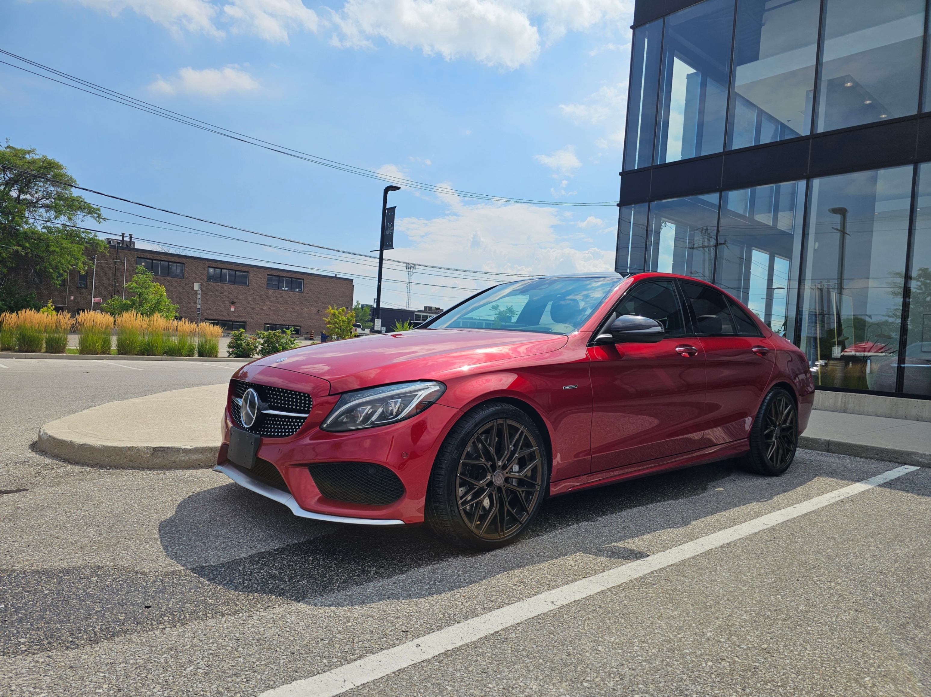 Red 2016 Mercedes-Benz C-Class Sedan All-Wheel Drive Automatic