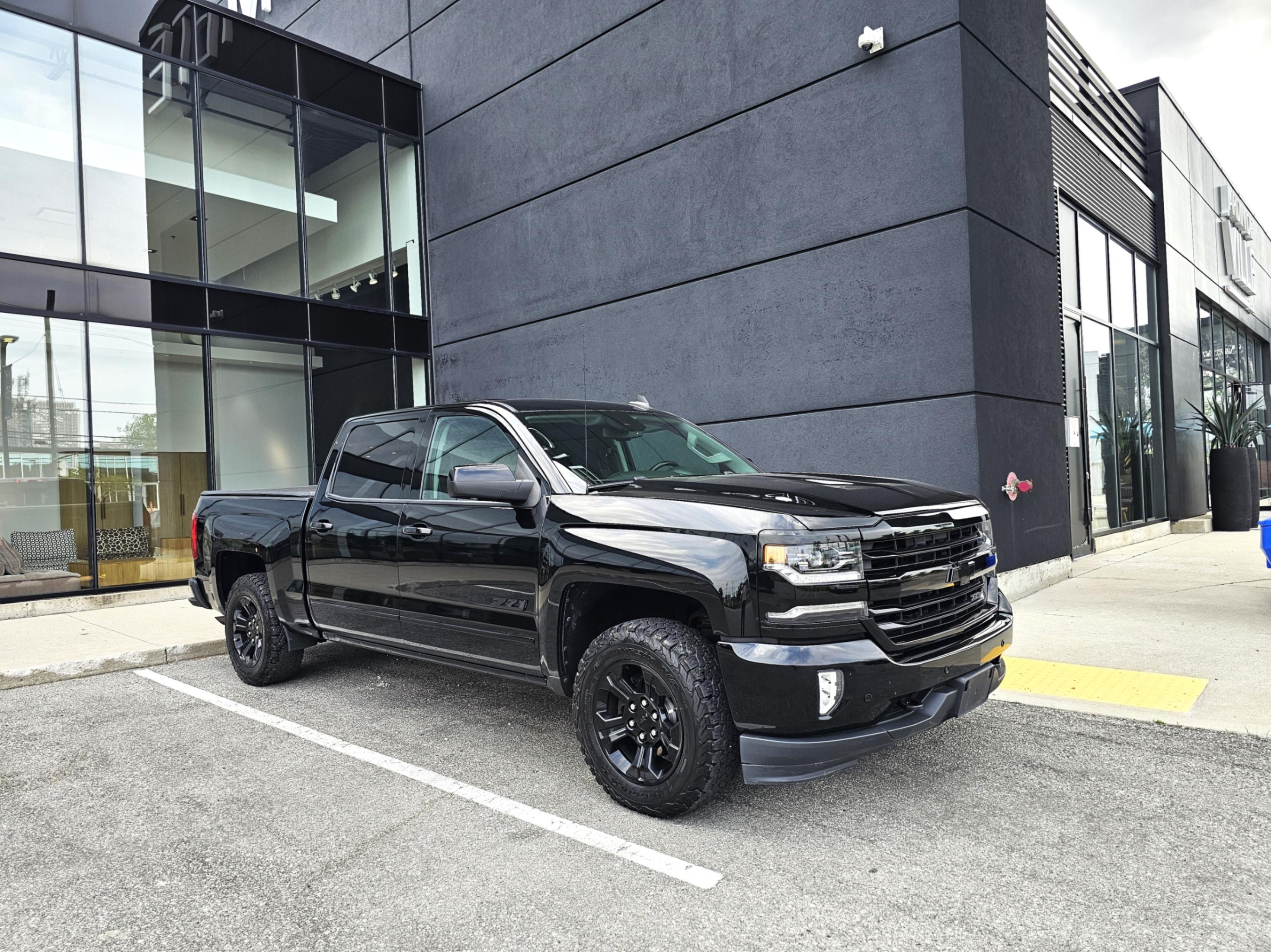 Black 2017 Chevrolet Silverado 1500 LTZ Crew Cab 4WD Pickup Truck Four-Wheel Drive Automatic