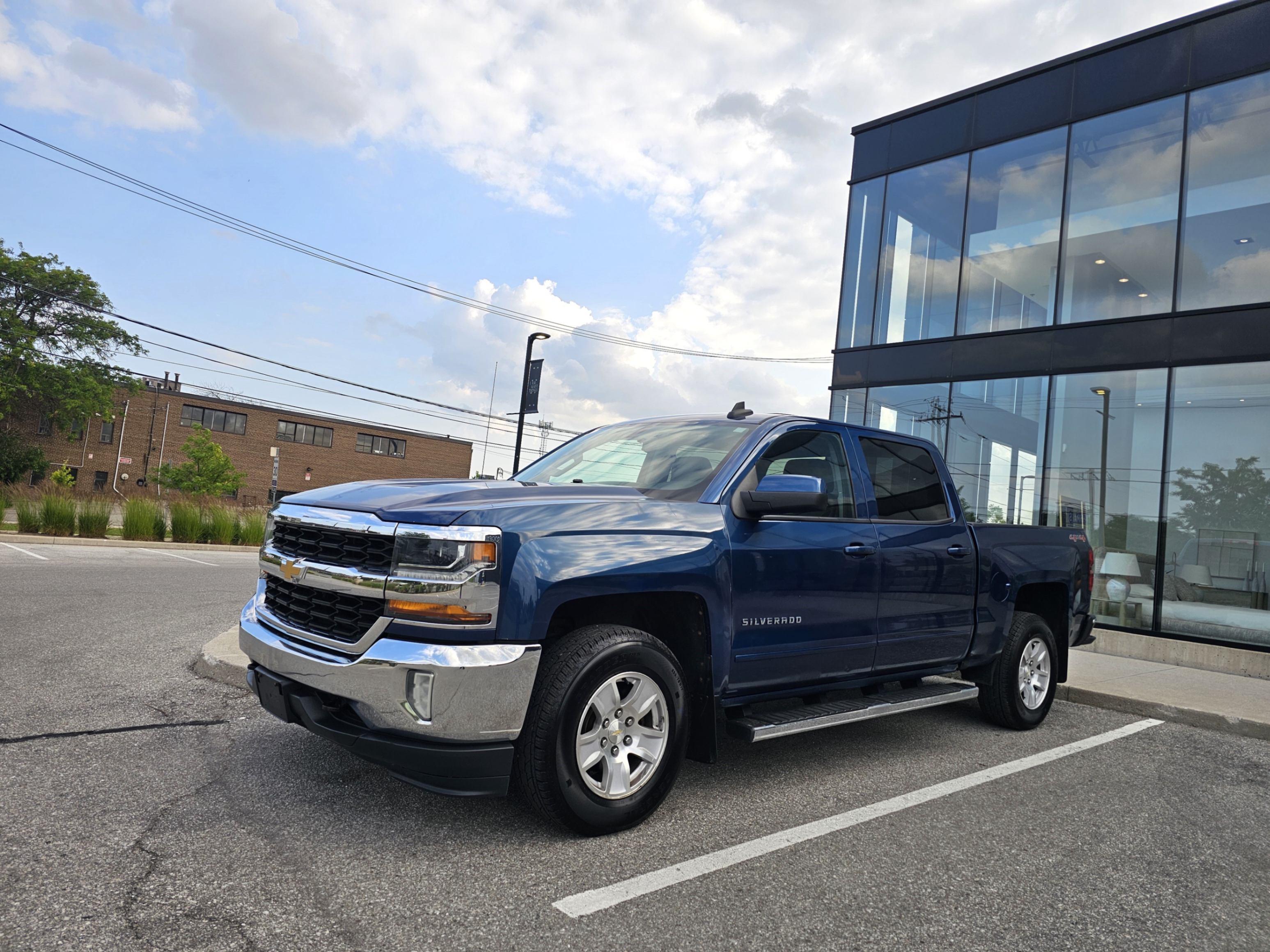 Blue 2017 Chevrolet Silverado 1500 Pickup Truck Four-Wheel Drive Automatic