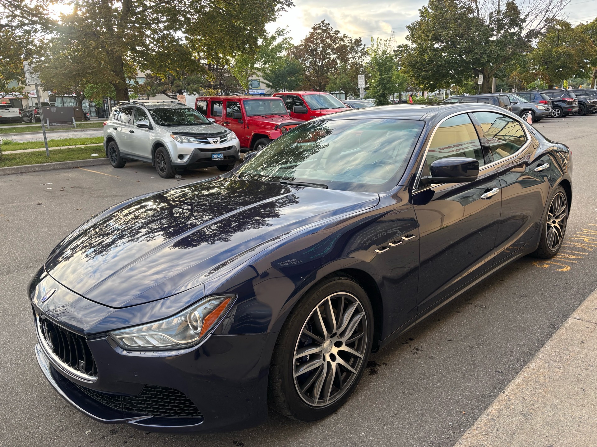 Blue 2015 Maserati Ghibli Sedan All-Wheel Drive Automatic