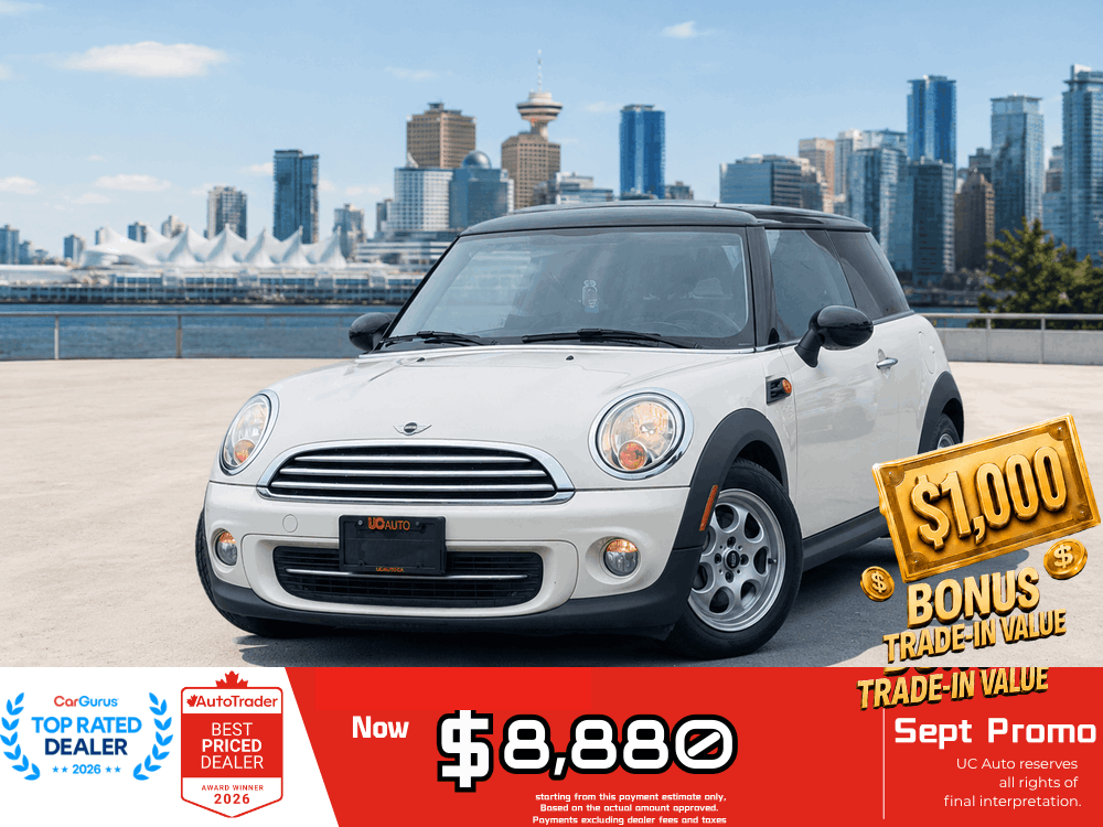 White 2013 MINI Cooper Hatchback Front-Wheel Drive Automatic
