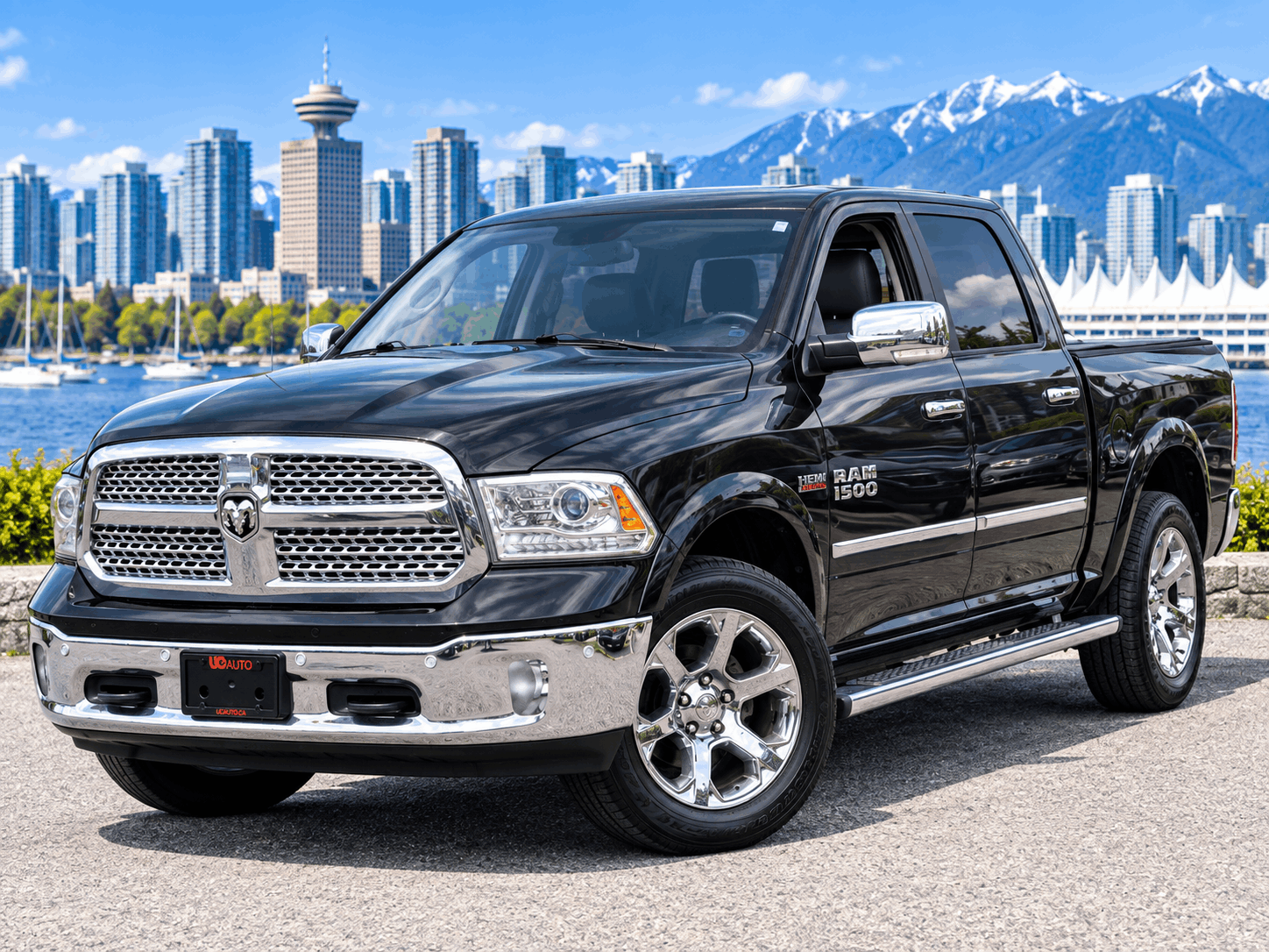 Black 2014 RAM 1500 Pickup Truck Four-Wheel Drive Automatic