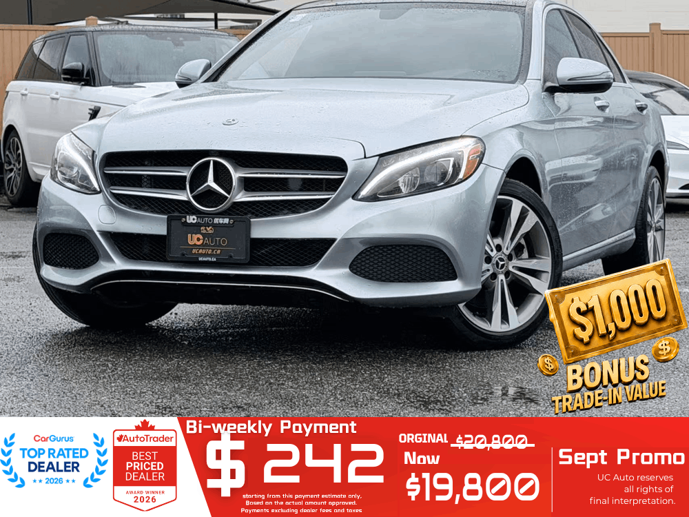 Blue 2018 Mercedes-Benz C-Class Sedan All-Wheel Drive Automatic