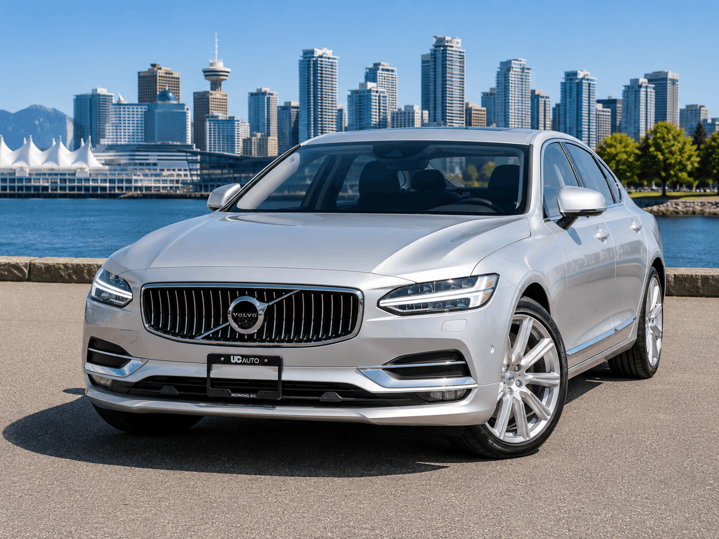 Silver 2019 Volvo S90 T6 Inscription AWD Sedan All-Wheel Drive Automatic