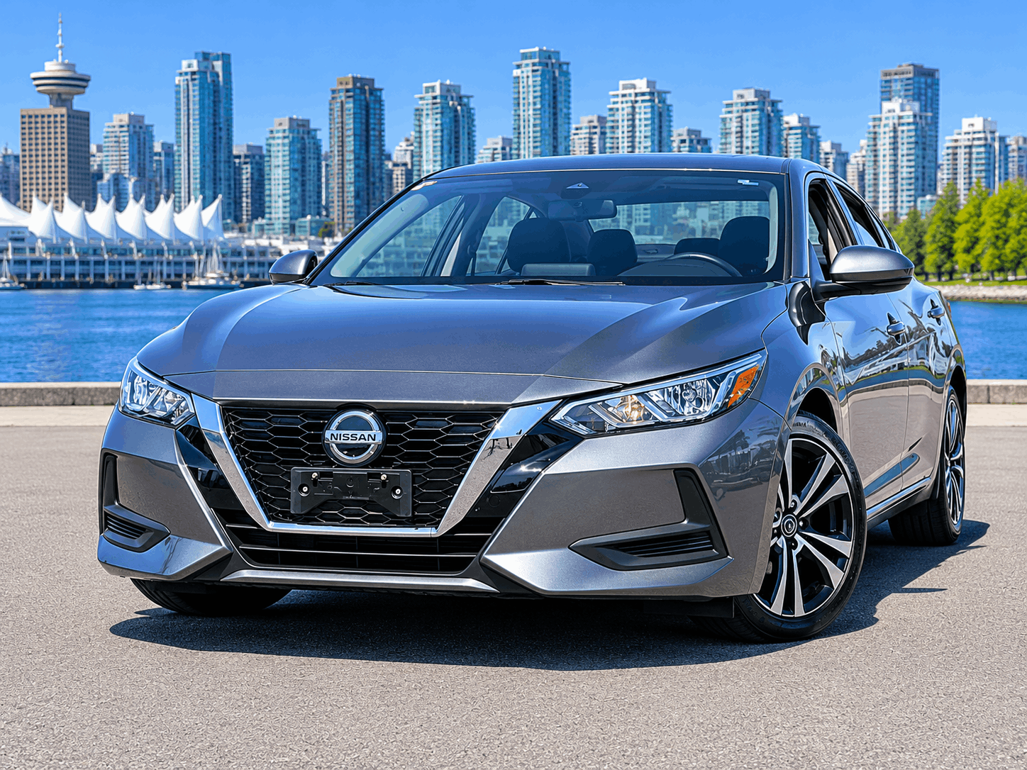 Gray 2020 Nissan Sentra SV FWD Sedan Front-Wheel Drive Automatic