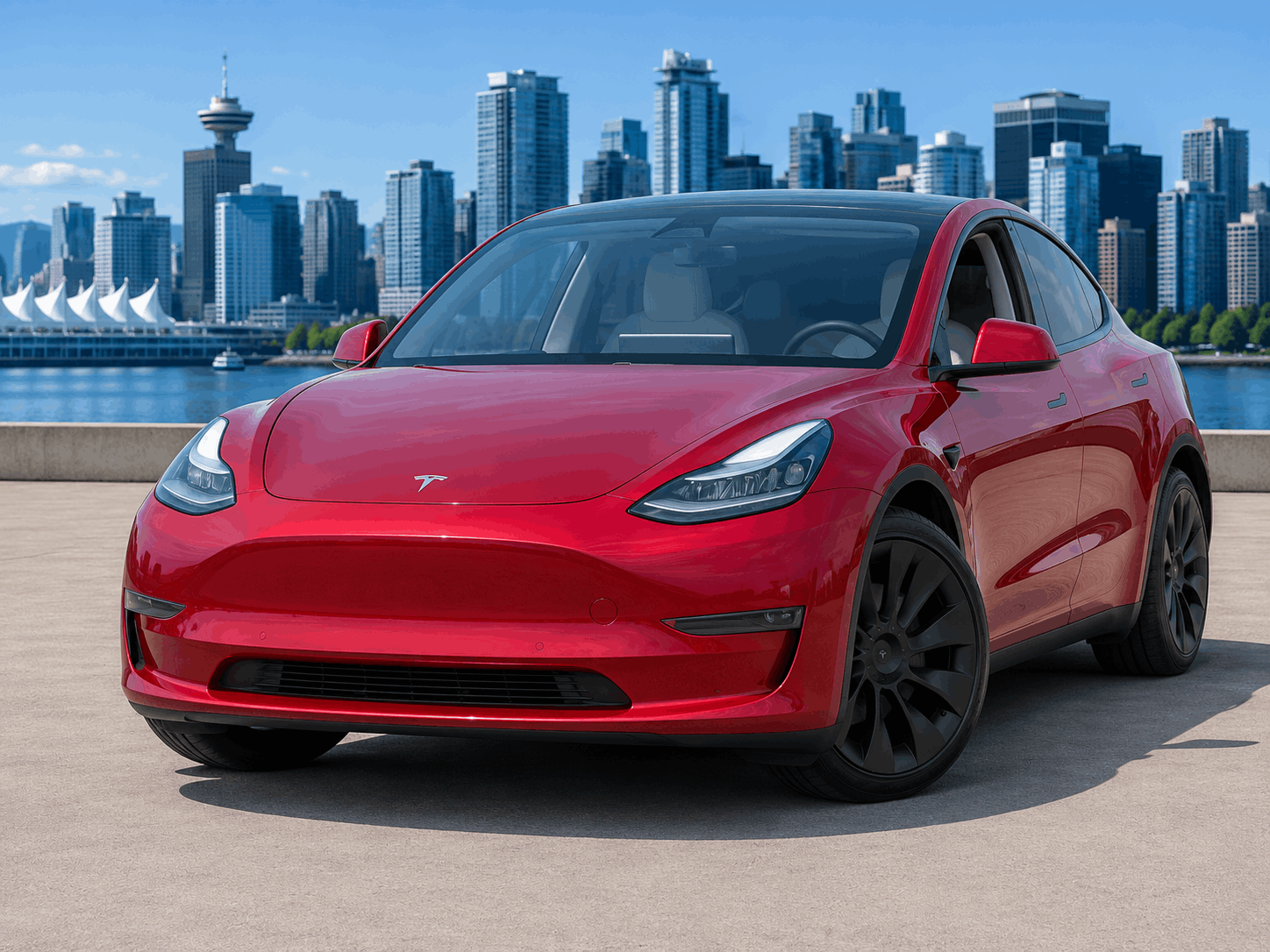 Red 2021 Tesla Model 3 Sedan Rear-Wheel Drive Automatic