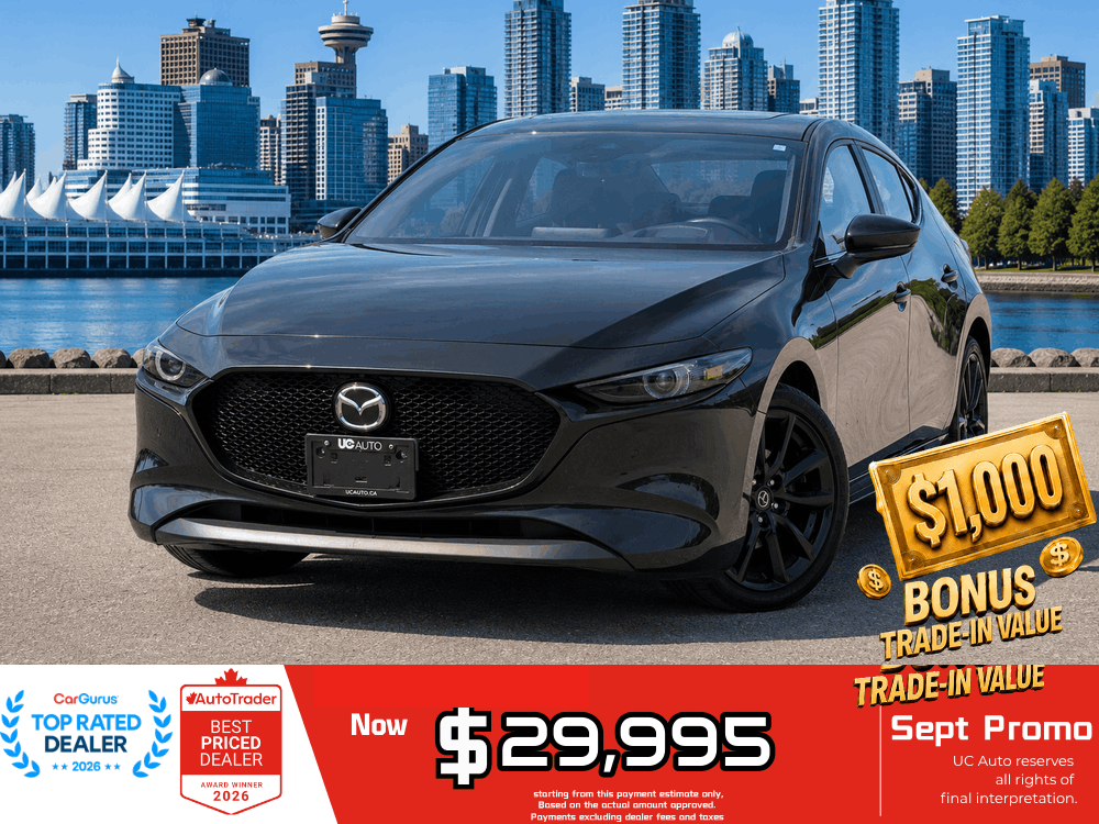 Black 2024 Mazda MAZDA3 Sport Hatchback Automatic