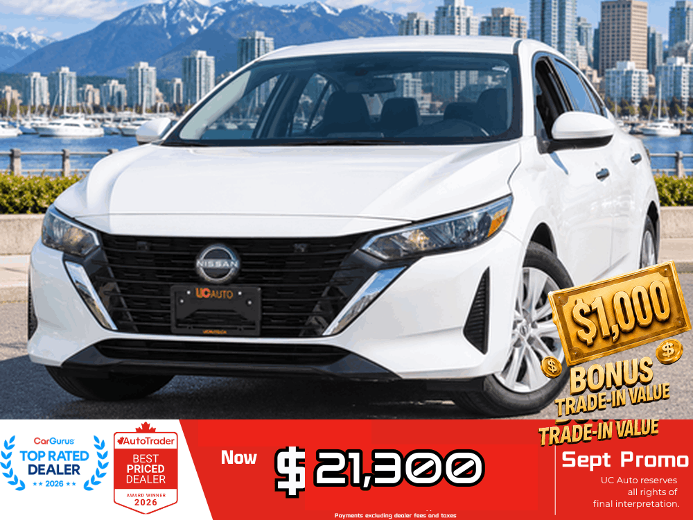 White 2024 Nissan Sentra Sedan Front-Wheel Drive Automatic