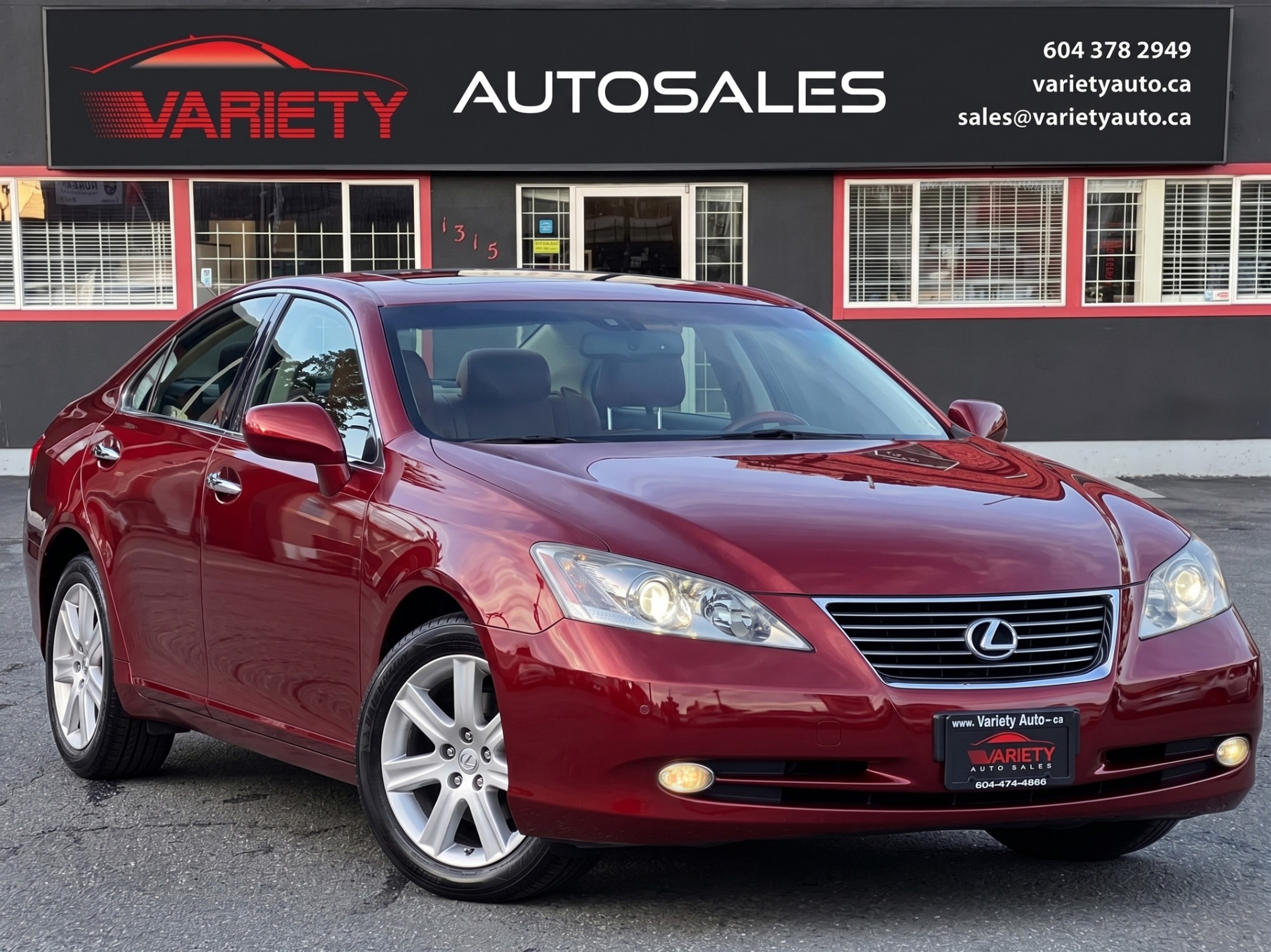 Red (Burgundy) 2008 Lexus ES 350 FWD Sedan Front-Wheel Drive Automatic