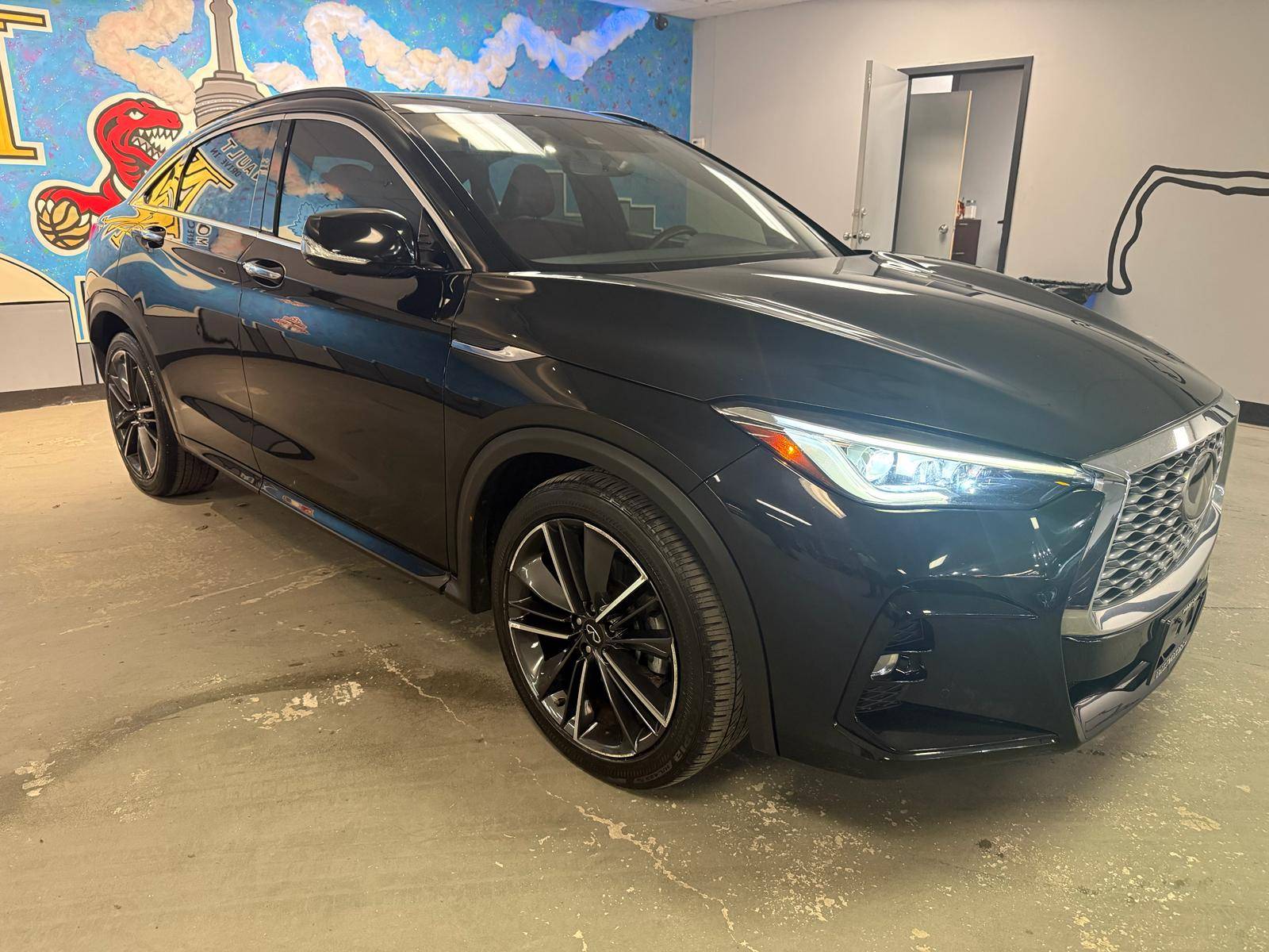 Black 2022 INFINITI QX55 SUV / Crossover All-Wheel Drive Automatic