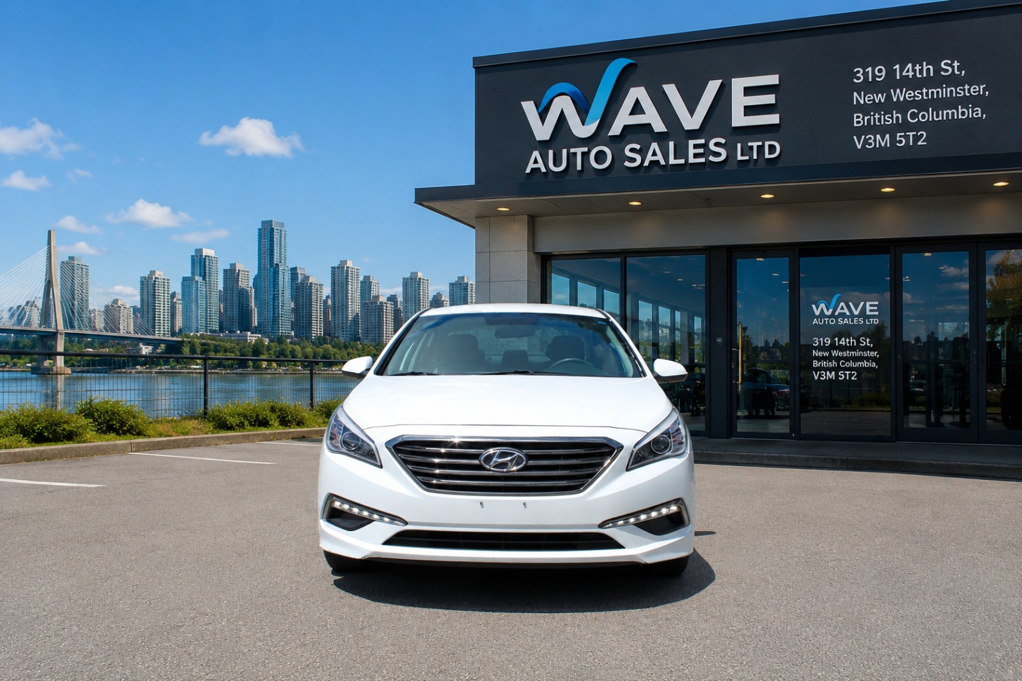White 2015 Hyundai Sonata GL FWD Sedan Automatic
