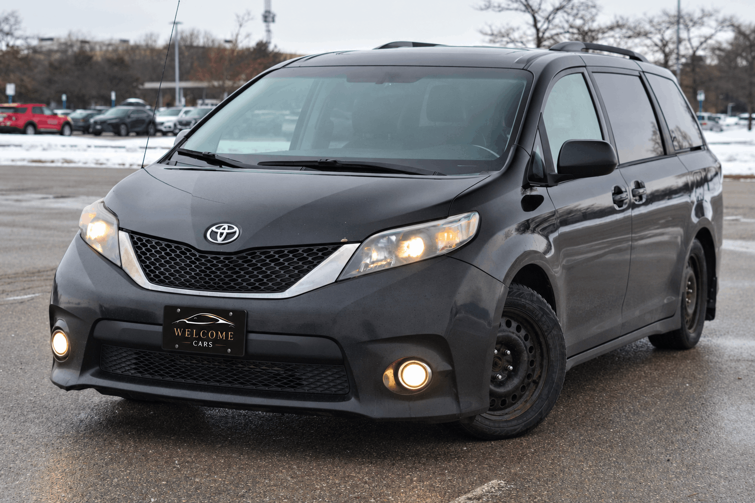 Black 2012 Toyota Sienna Minivan Front-Wheel Drive Automatic