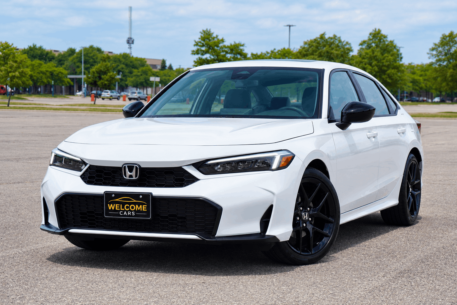 White 2026 Honda Civic Hybrid Sedan Front-Wheel Drive Automatic