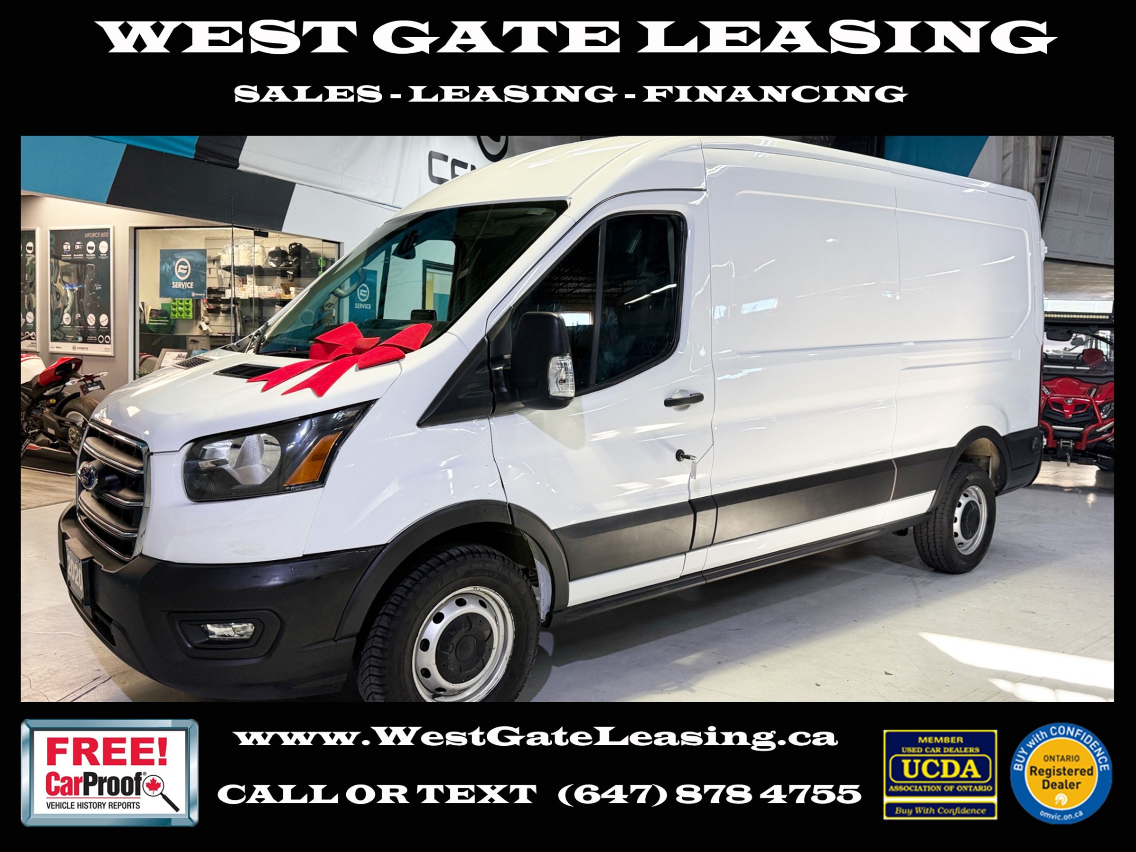 2020 Ford Transit Cargo Fourgonnette Blanc Propulsion Automatique
