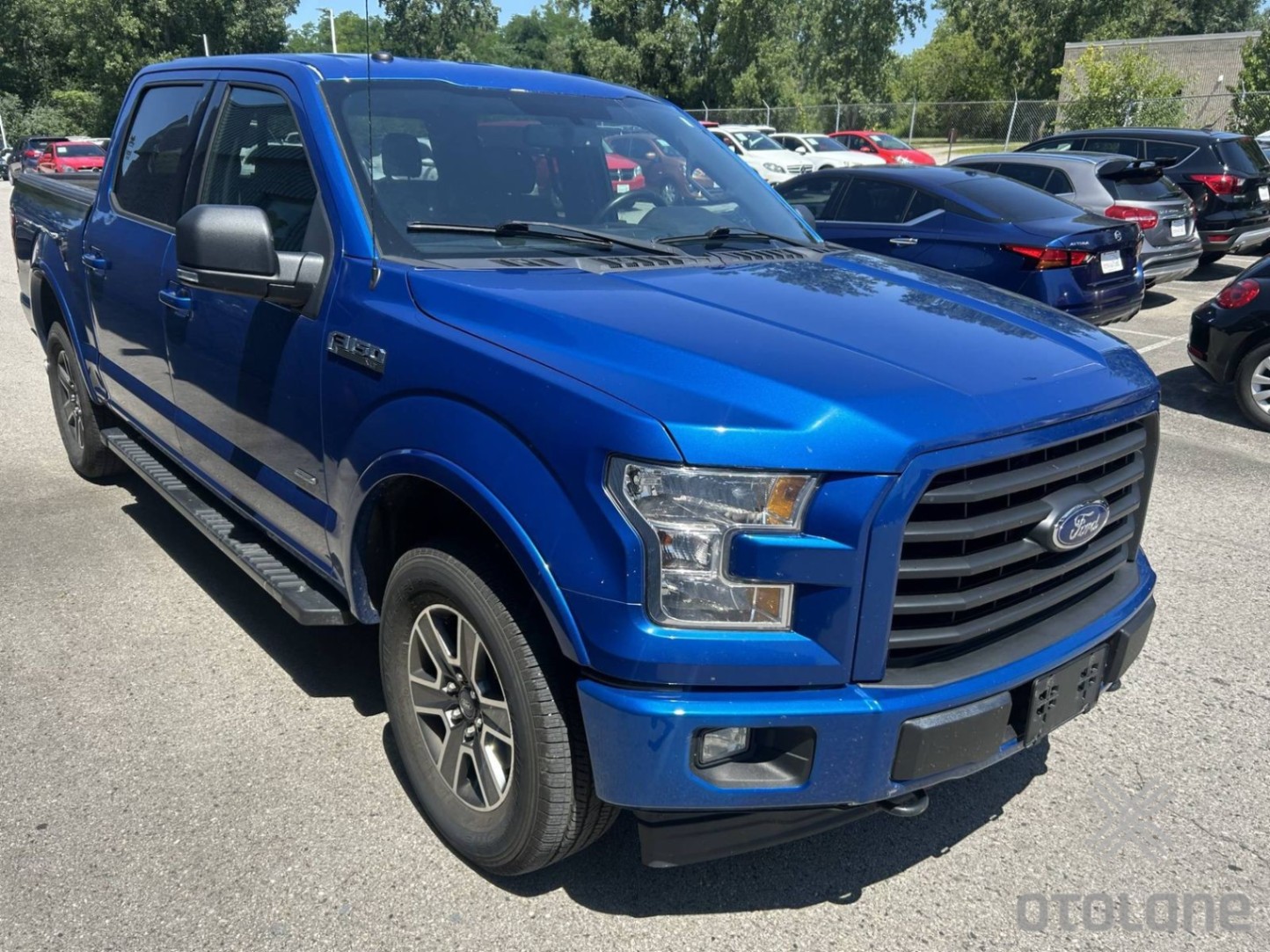 Blue 2017 Ford F-150 Pickup Truck Four-Wheel Drive Automatic