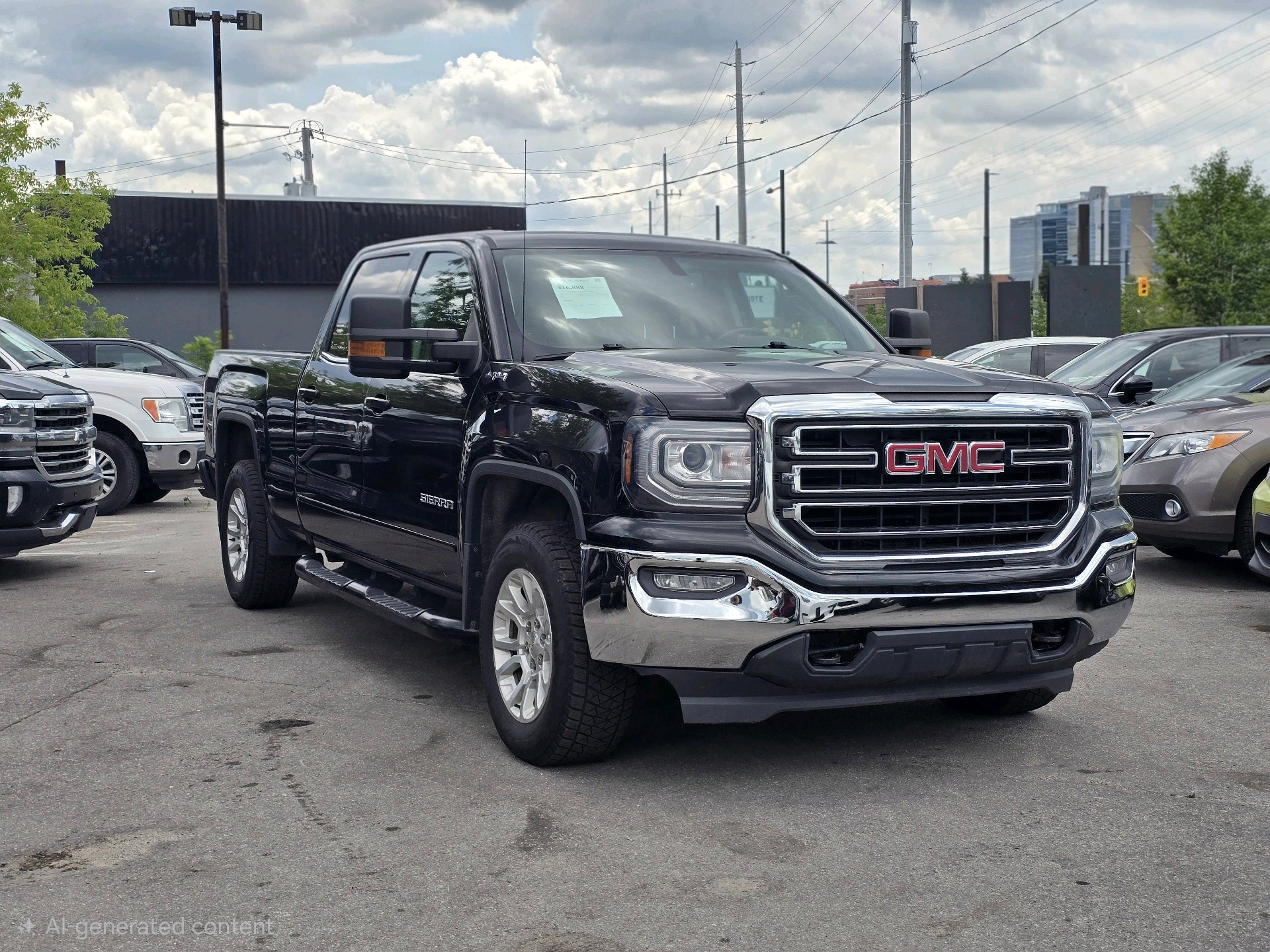 Black 2018 GMC Sierra 1500 Pickup Truck Four-Wheel Drive Automatic