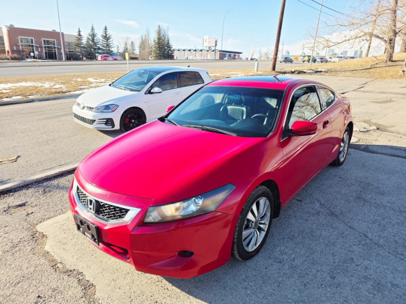 Red 2008 Honda Accord Coupe Coupe Front-Wheel Drive Automatic